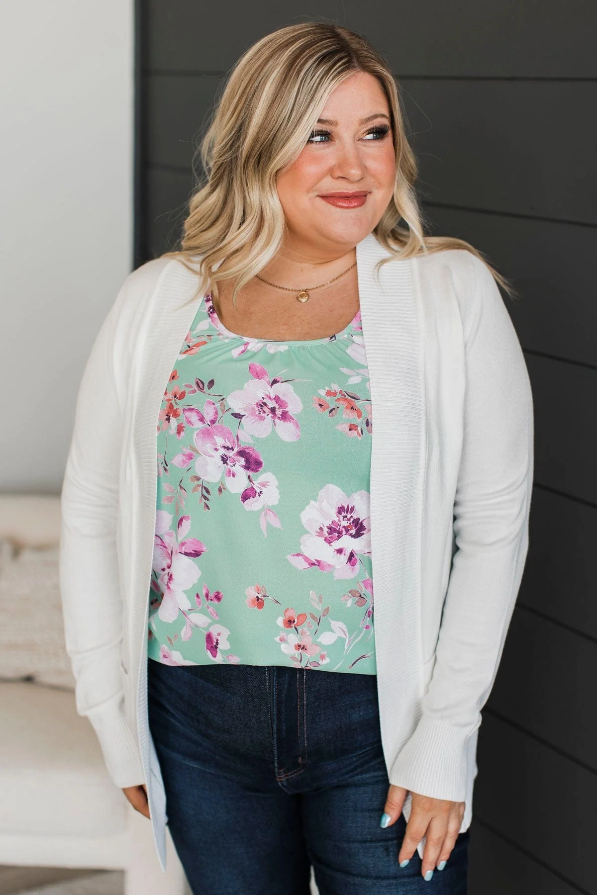 As Easy As Can Be Cardigan- Ivory - Image 4