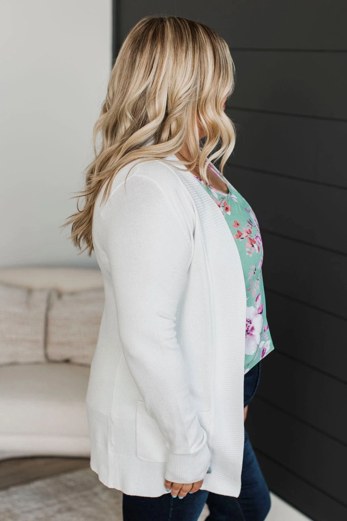 As Easy As Can Be Cardigan- Ivory - Image 6