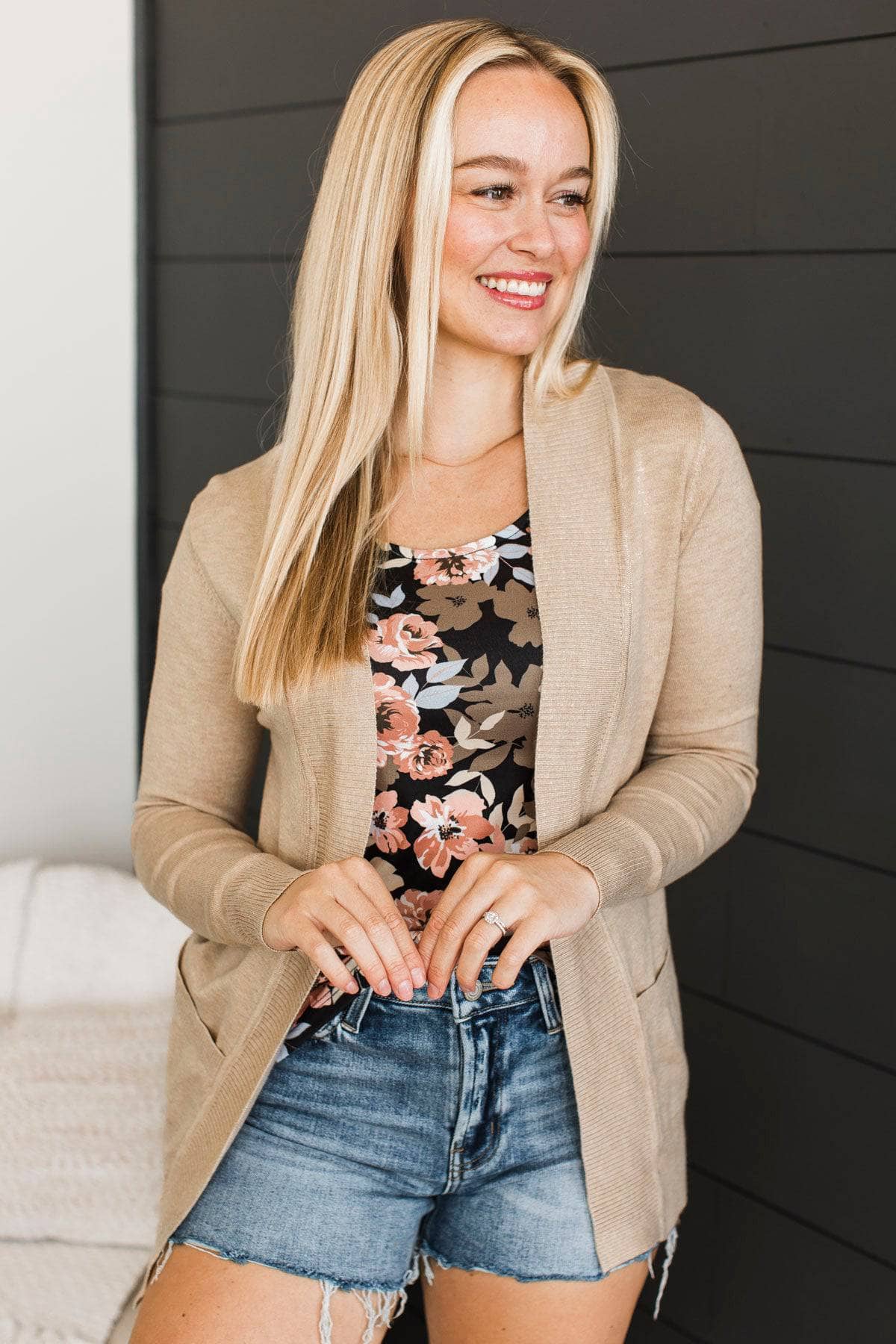 As Easy As Can Be Cardigan- Sand - Image 4