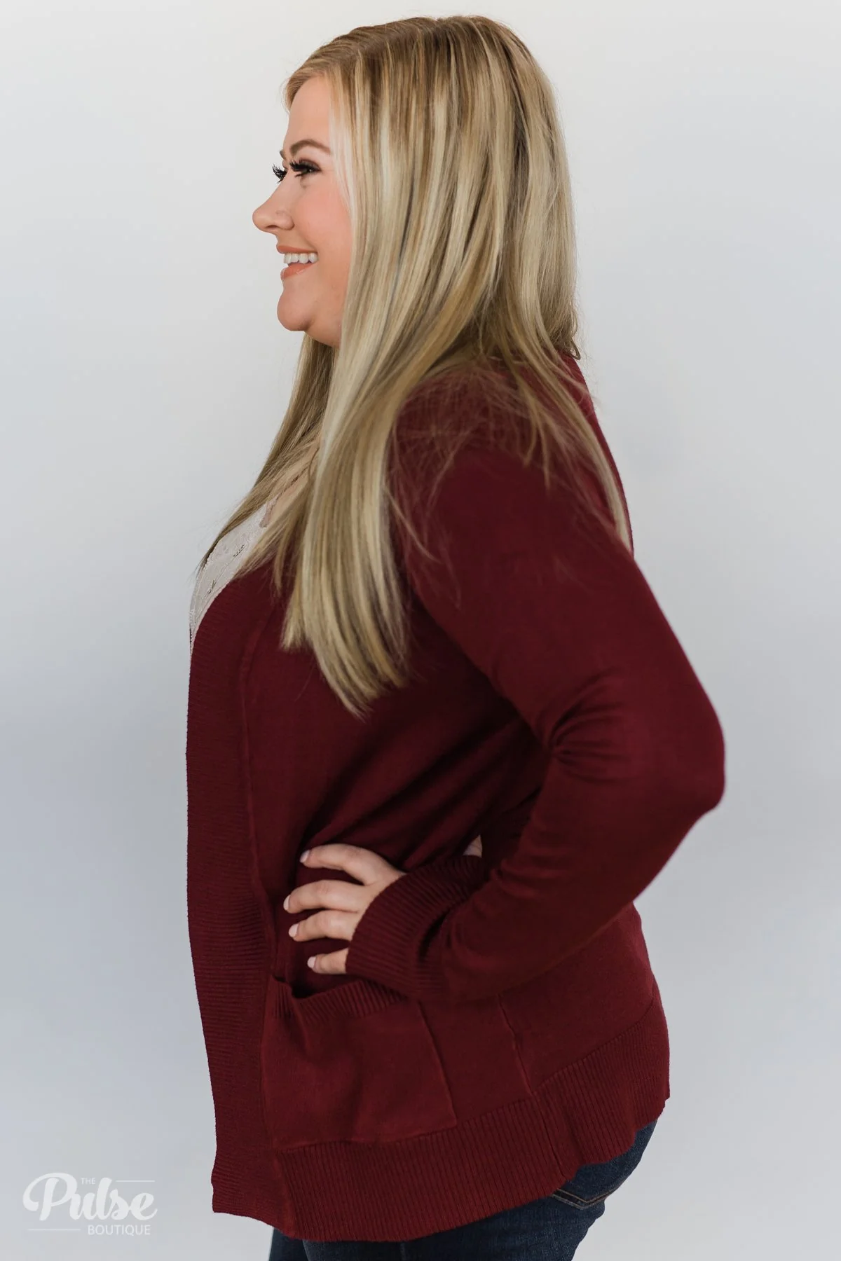 As Easy As Can Be Cardigan- Wine - Image 11