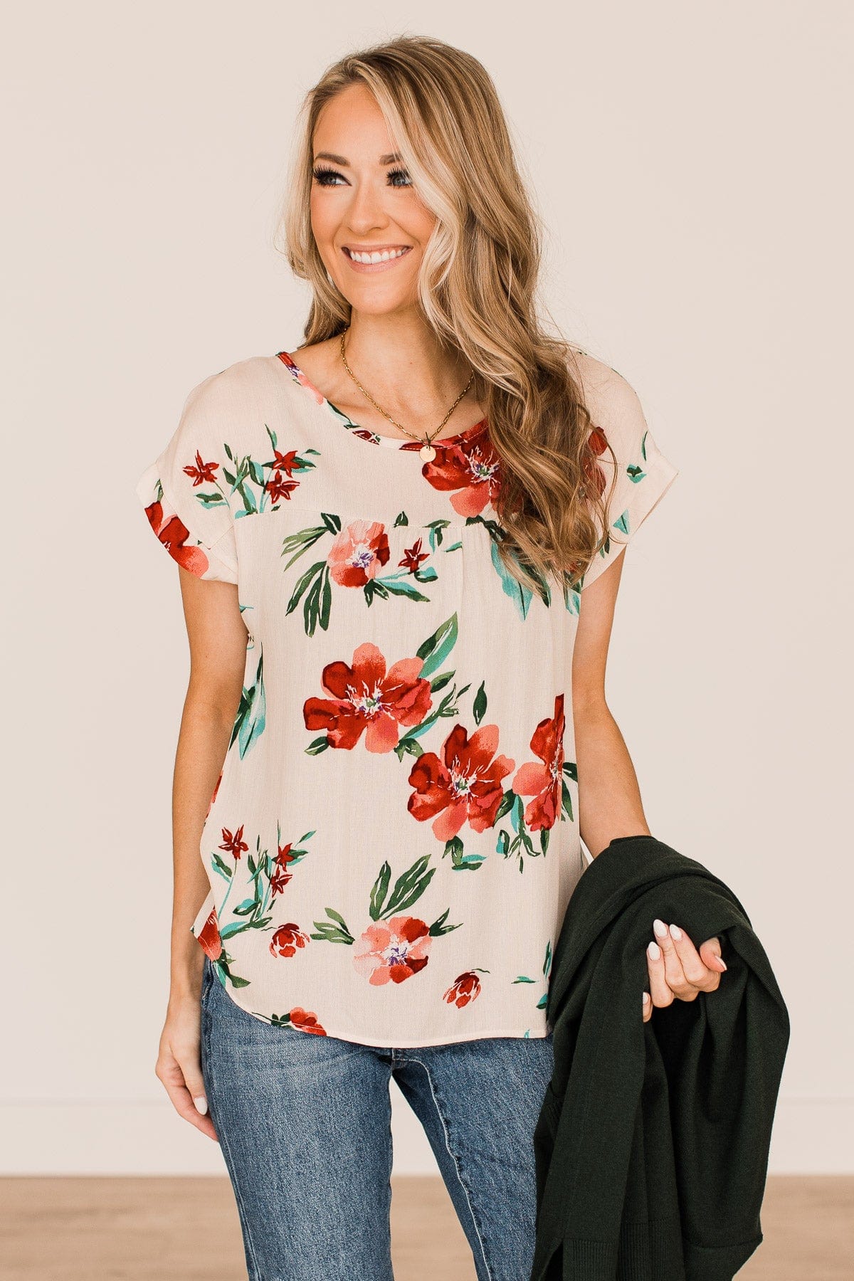As You Can See Floral Top- Ivory - Image 2