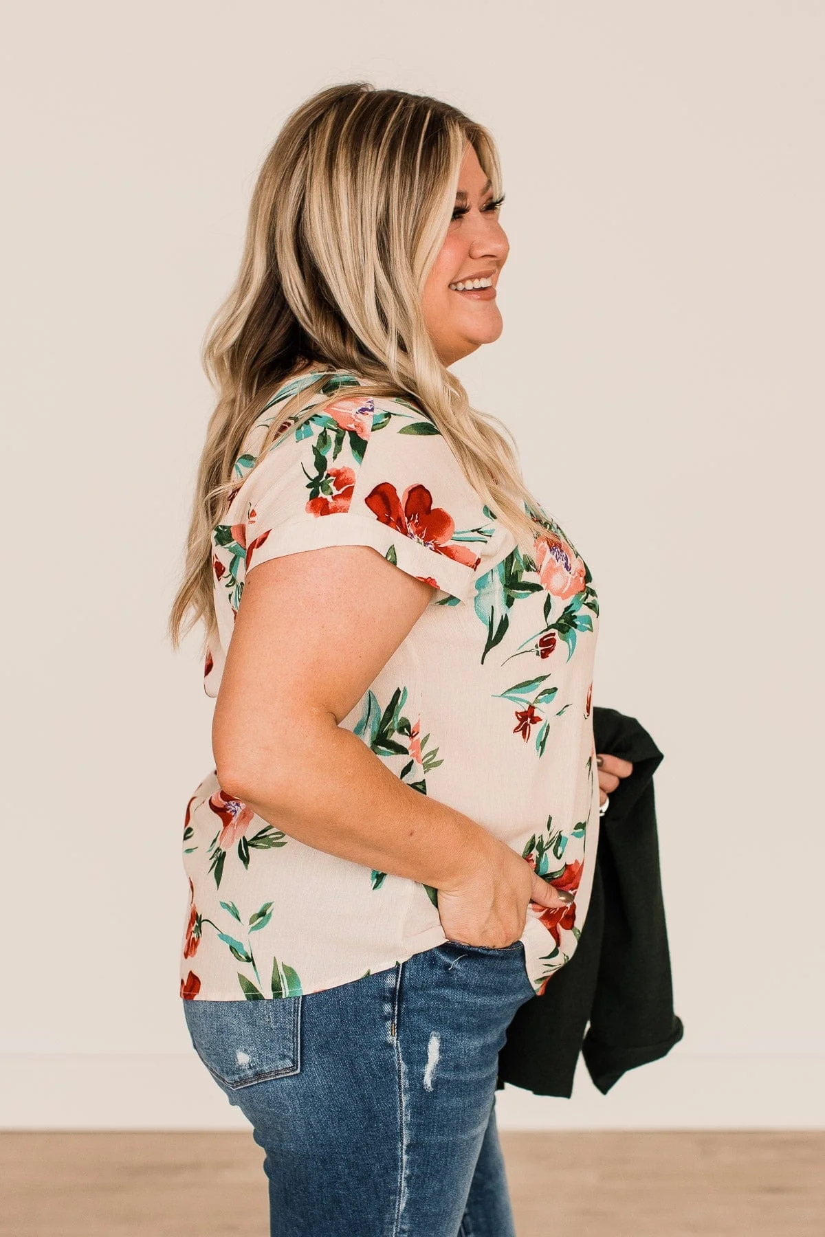 As You Can See Floral Top- Ivory - Image 7