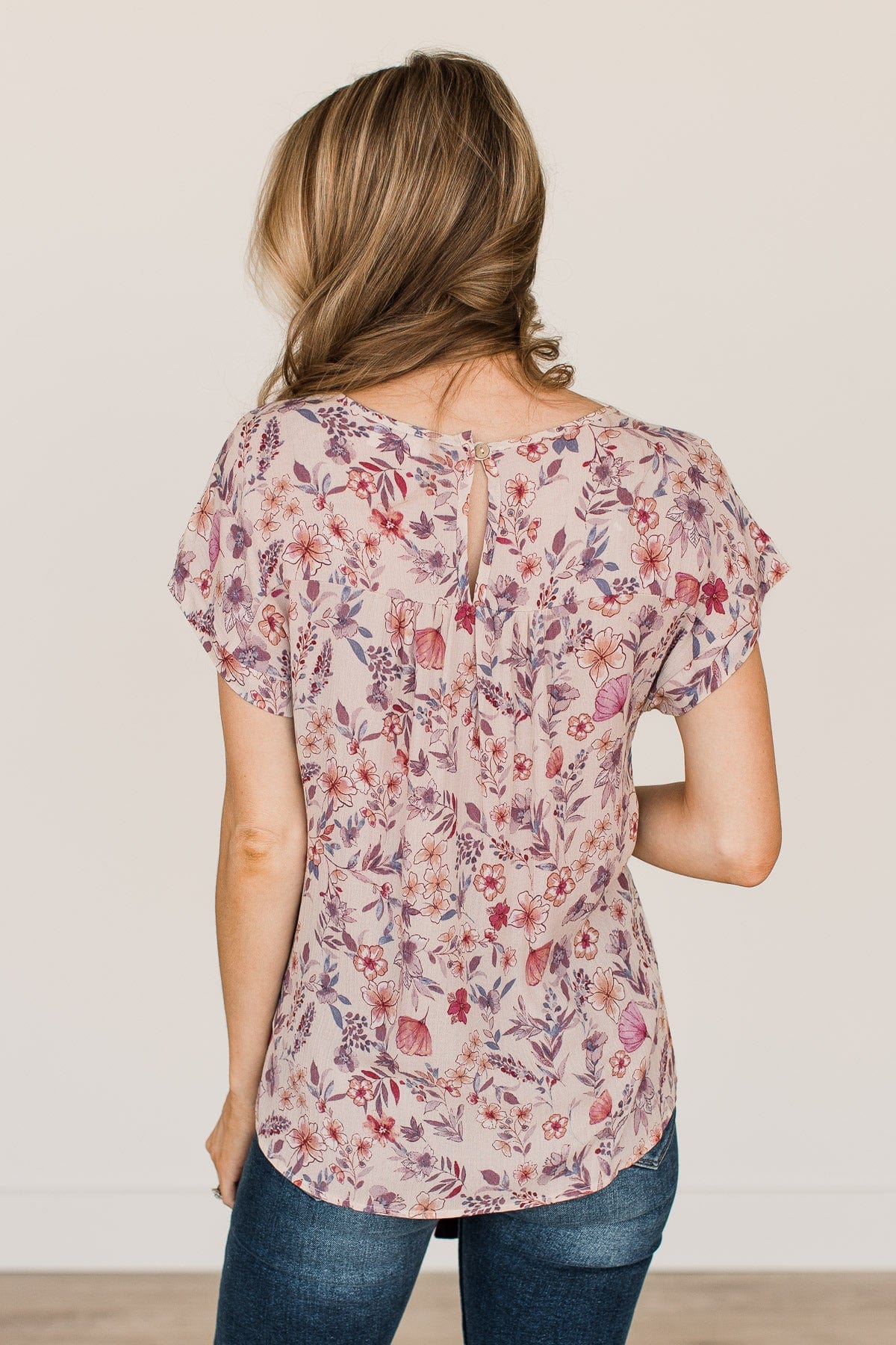 As You Can See Floral Top- Light Pink & Lavender - Image 9