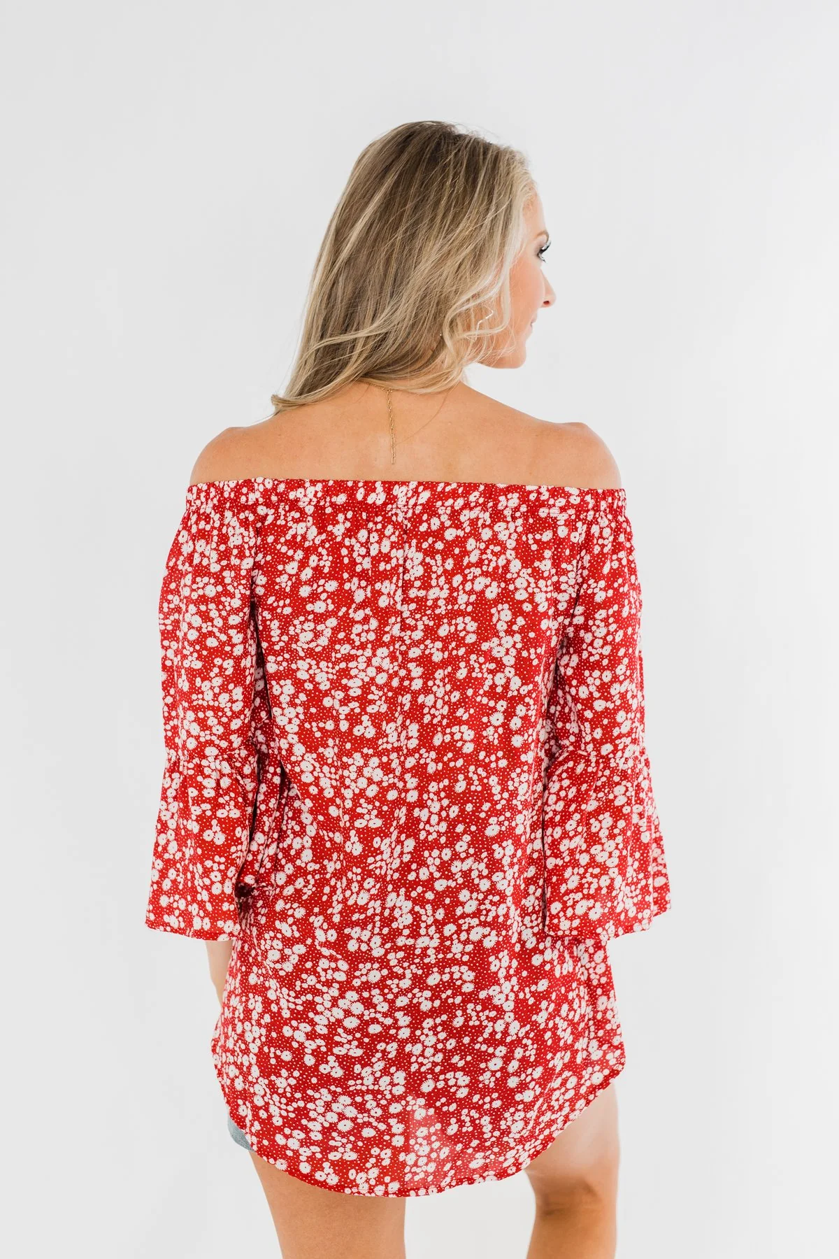 Asking For More Floral & Polka Dot Top- Red - Image 11