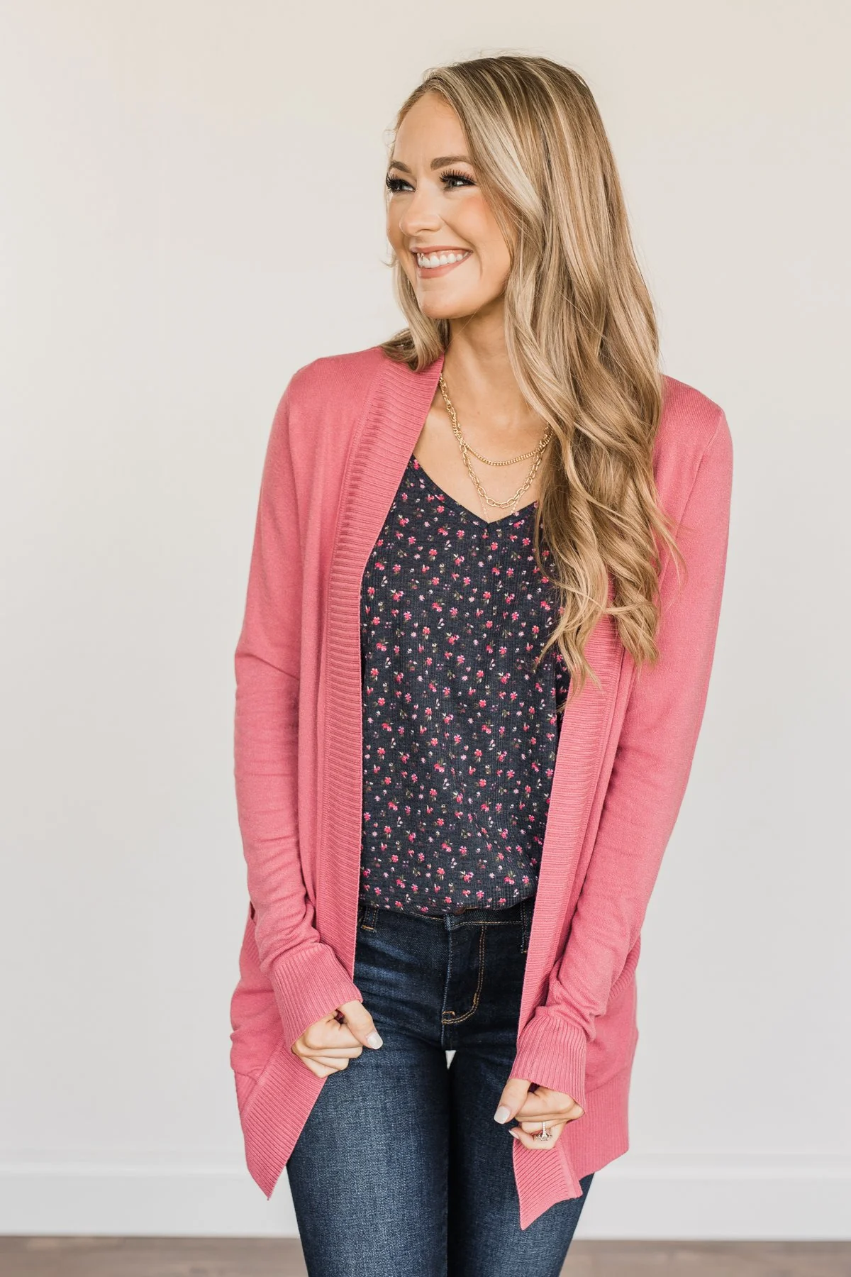 Aspire To Inspire Floral Knit Tank Top- Dark Navy - Image 7