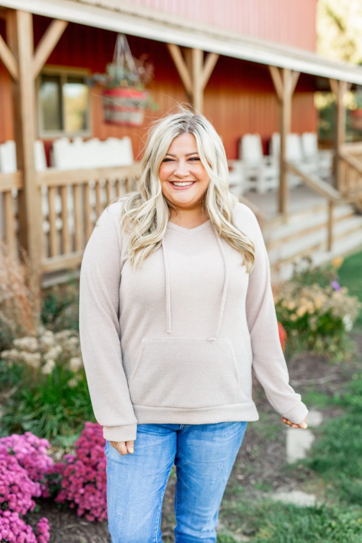 At First Sight Knit Hoodie- Light Taupe - Image 7