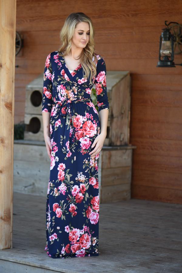 At Peace Floral Maxi Dress - Image 4