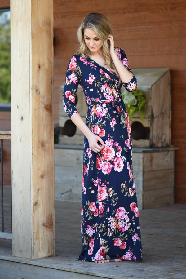 At Peace Floral Maxi Dress - Image 5