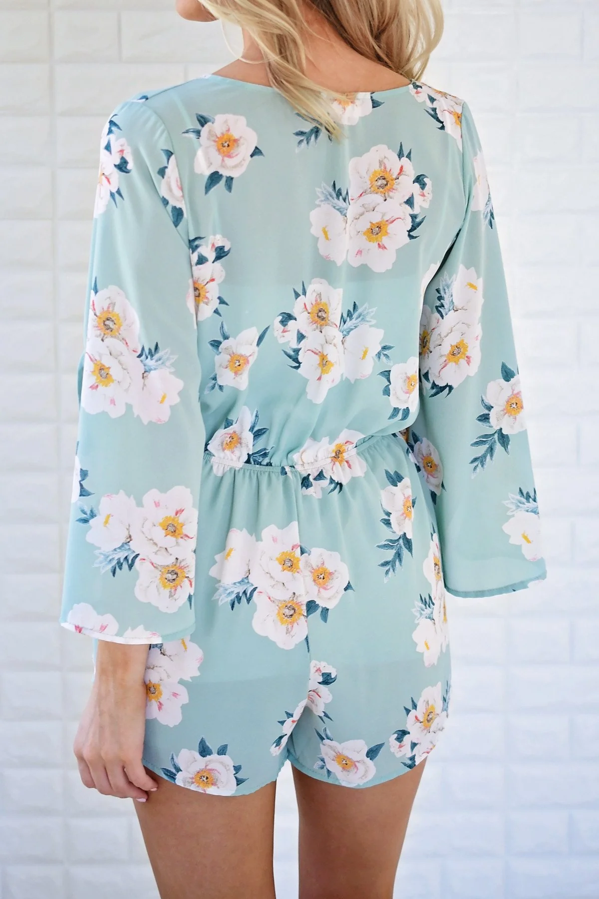 Audrey Blue Floral Romper - Image 5