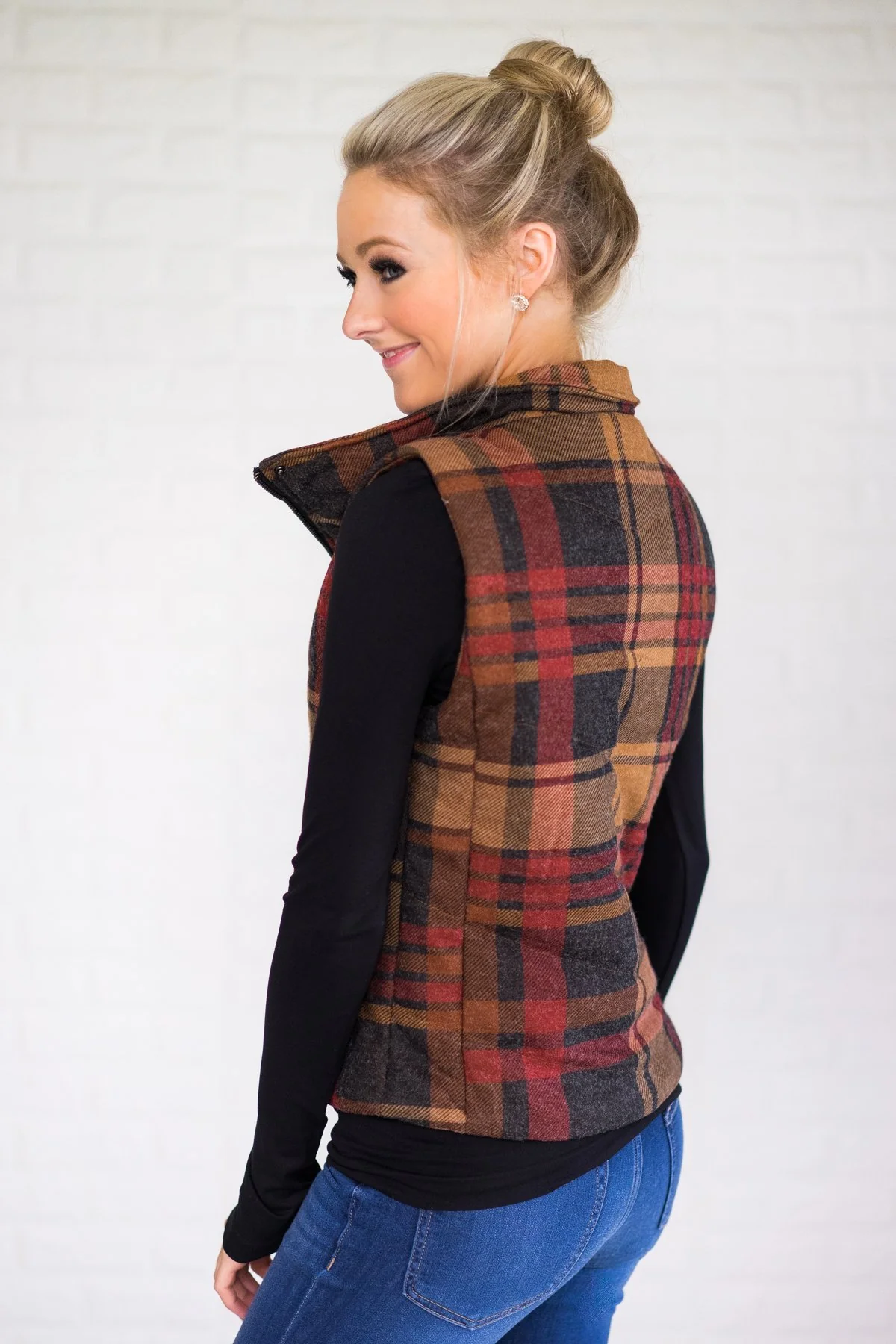 Autumn Plaid Vest - Image 3