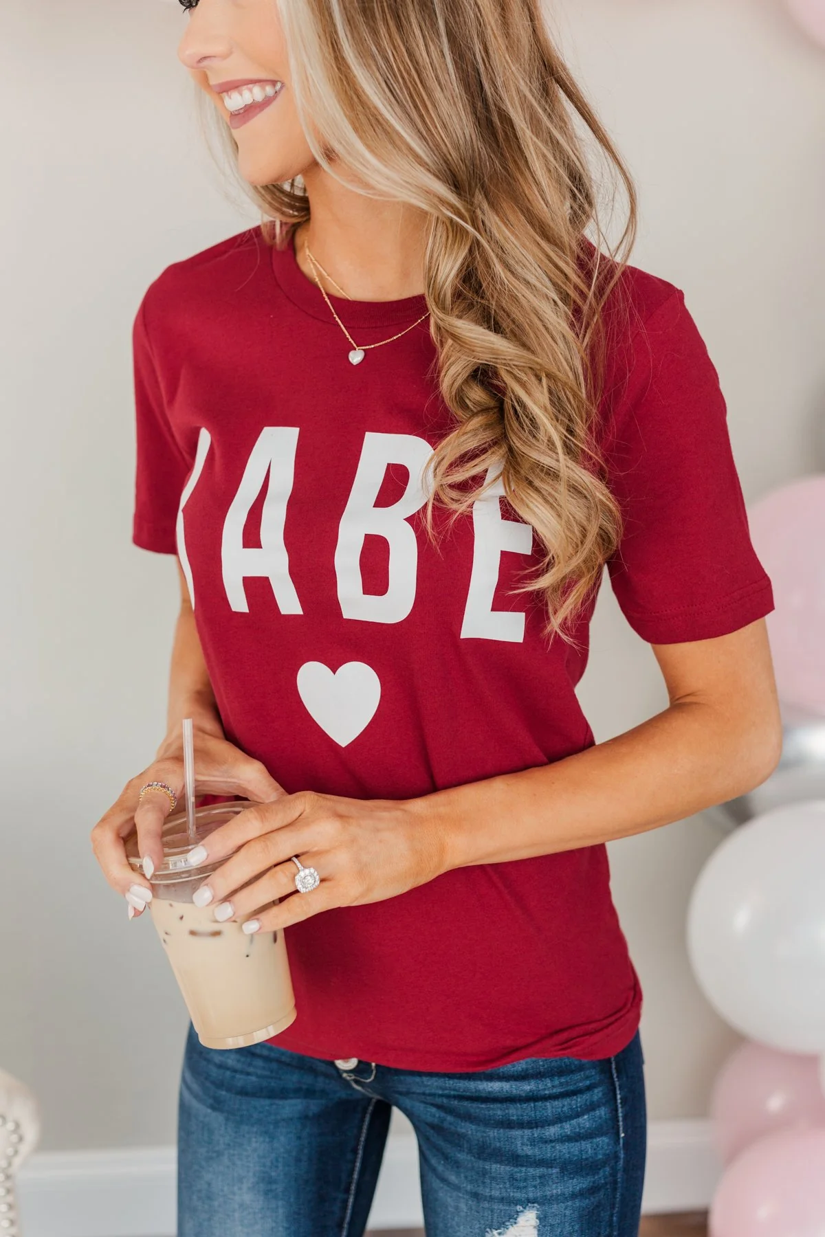 "Babe" Graphic Tee- Red - Image 6