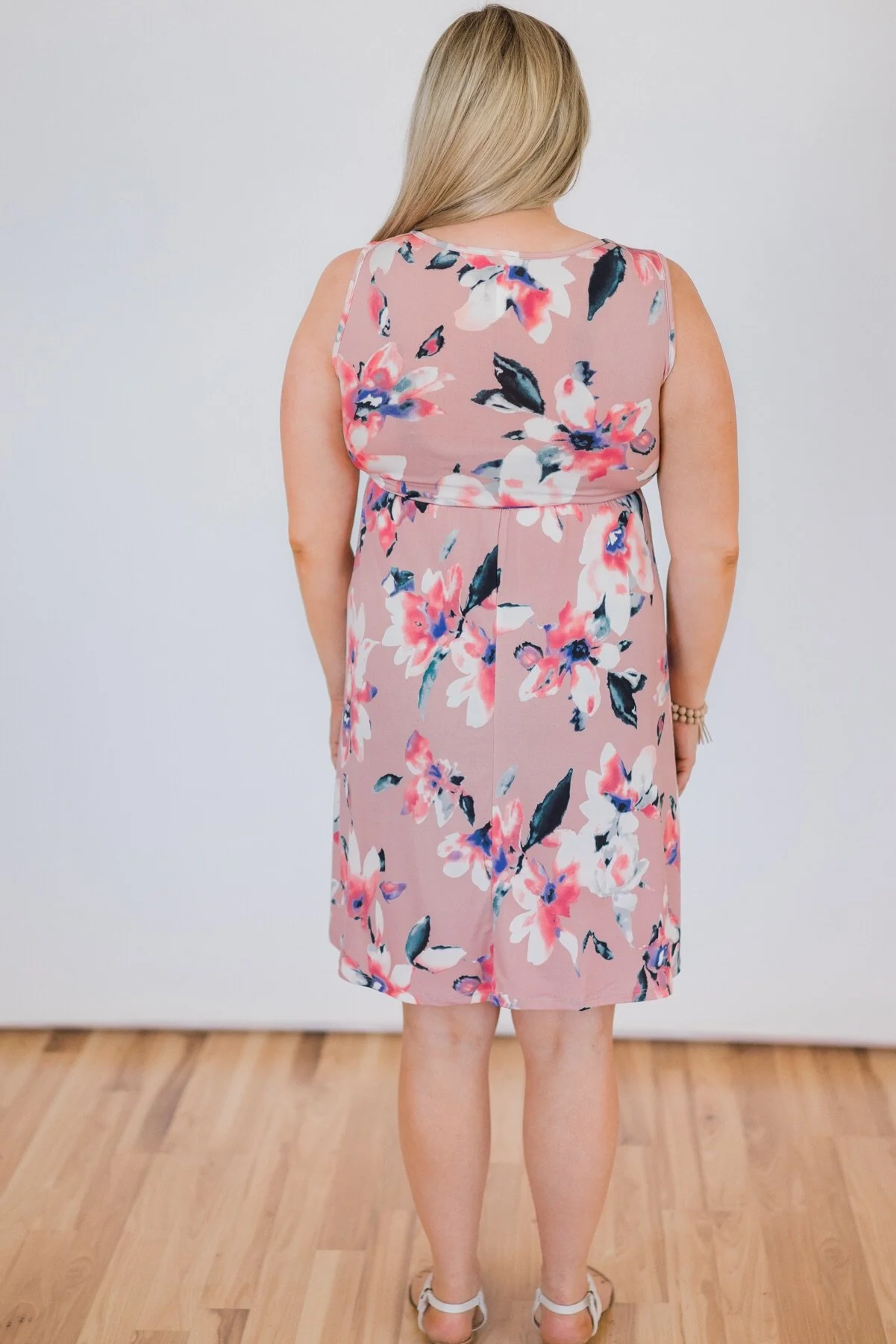Baby, You're Beautiful Floral Dress- Powder Pink - Image 7