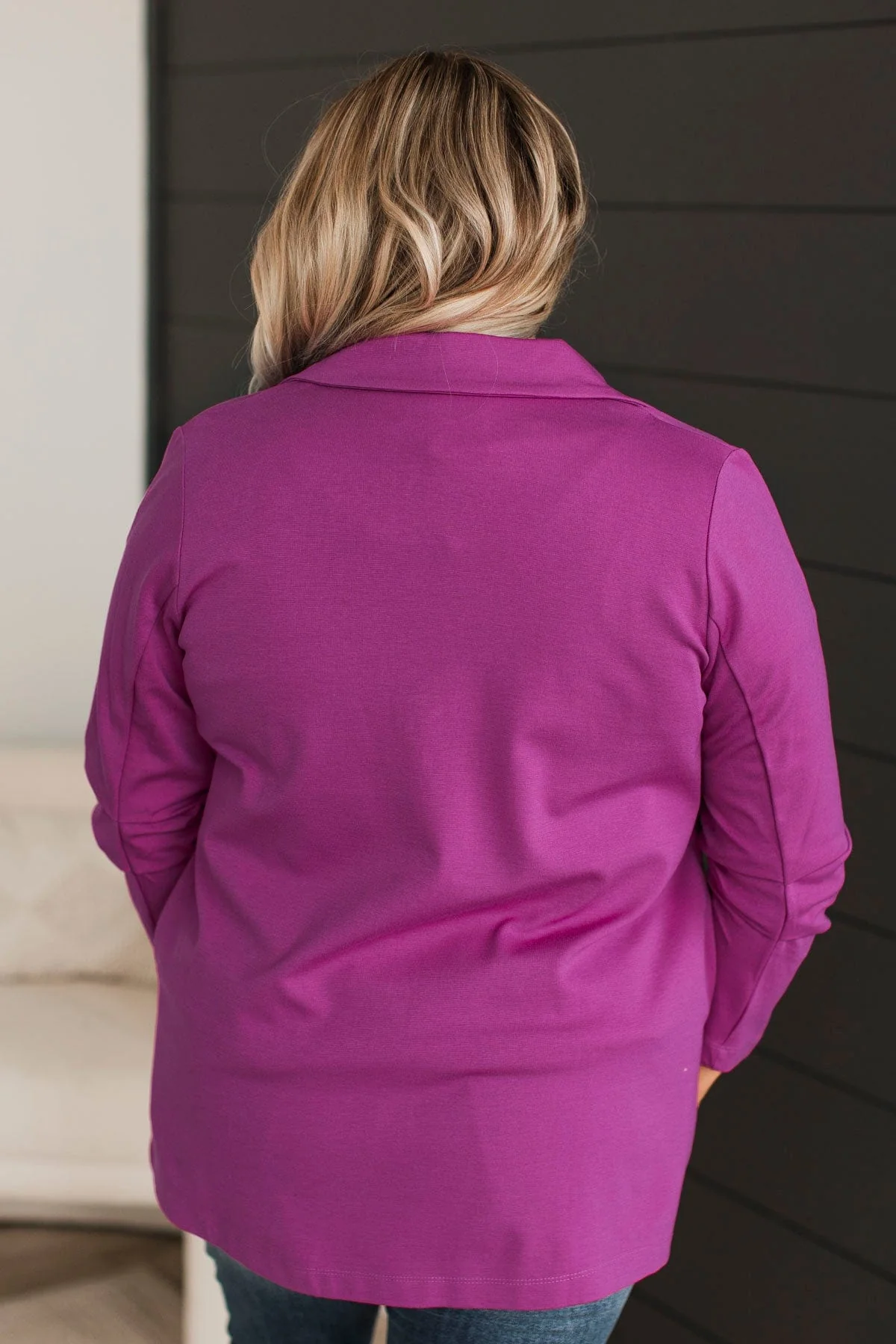 Back In Business Blazer- Magenta - Image 7