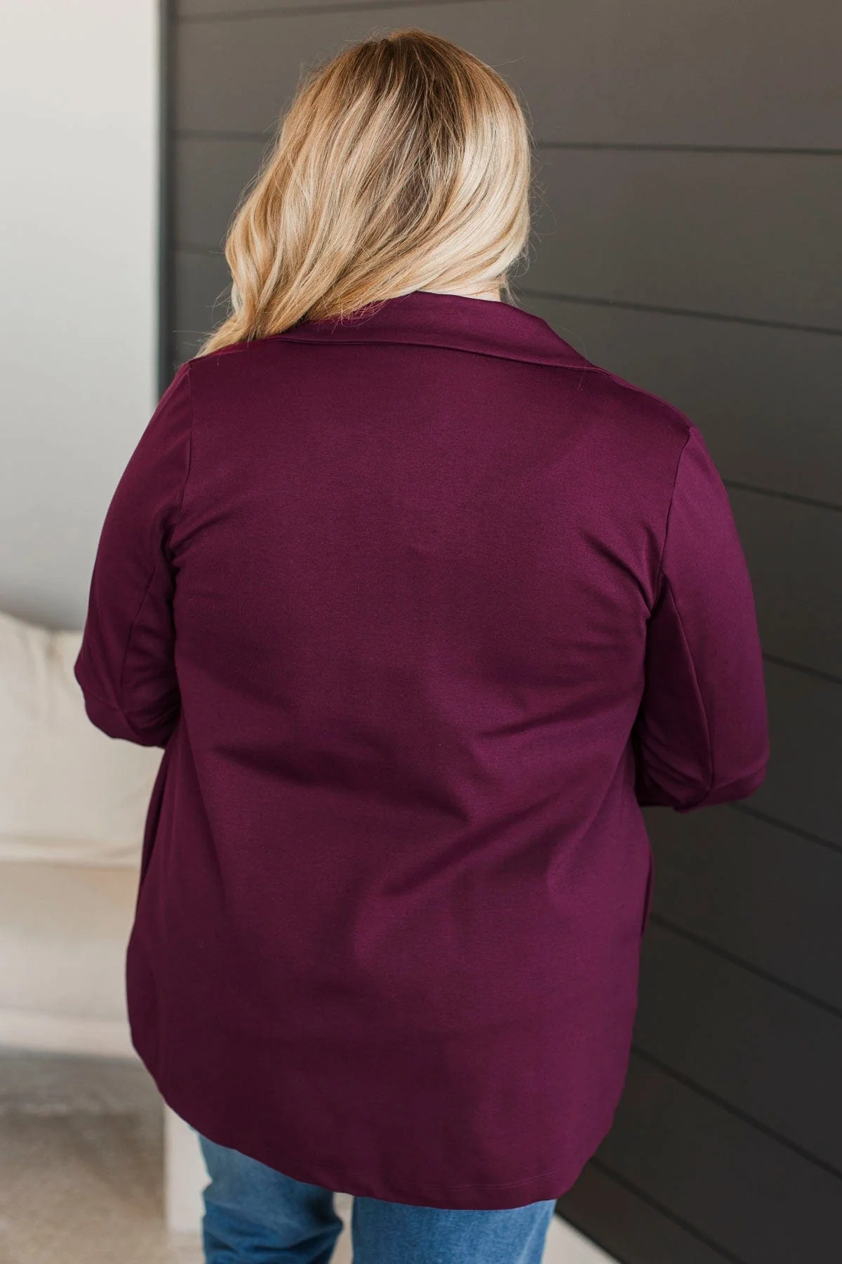 Back In Business Blazer- Wine - Image 9