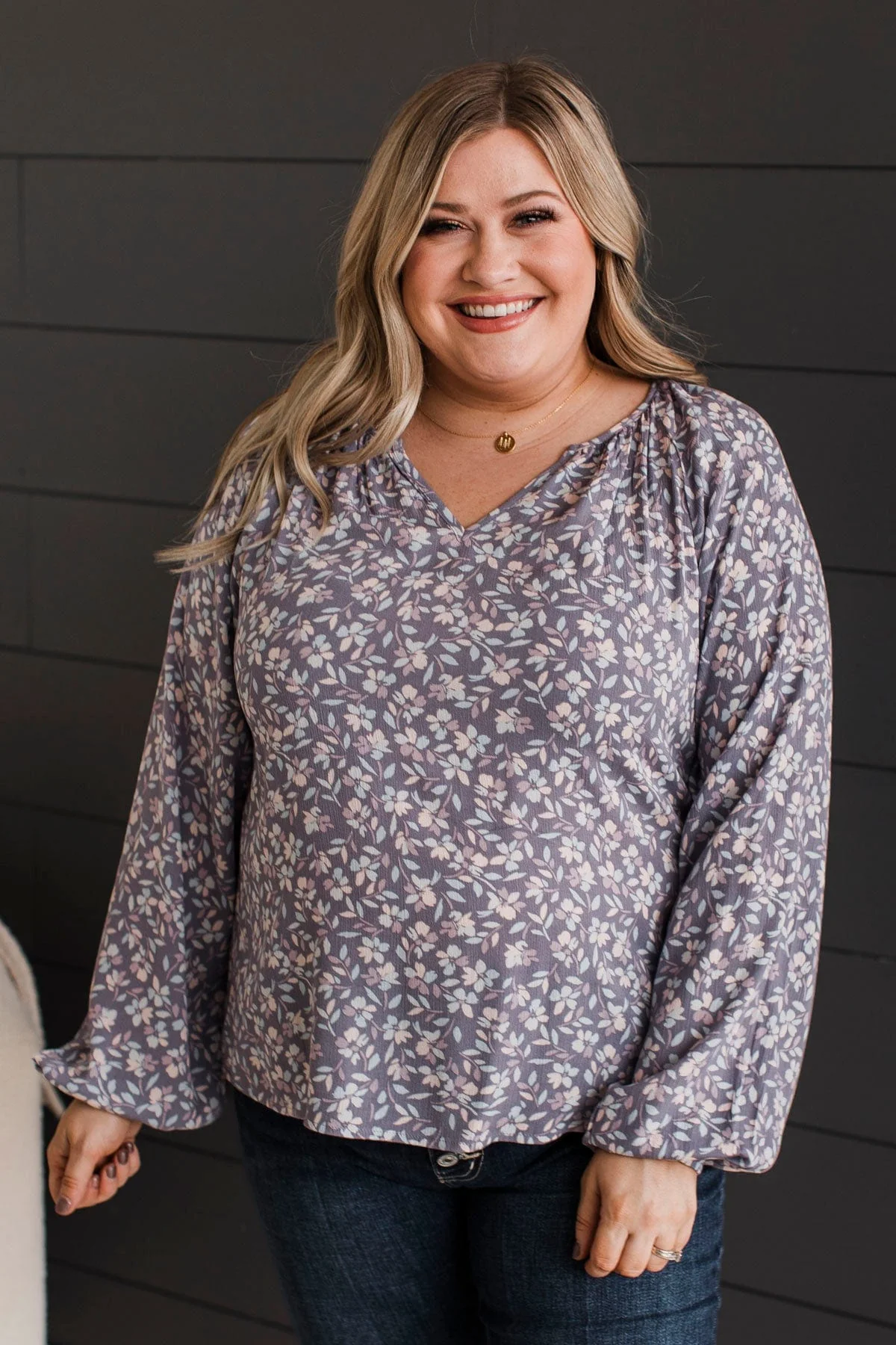 Back To Bliss Floral Blouse- Dusty Lavender - Image 3