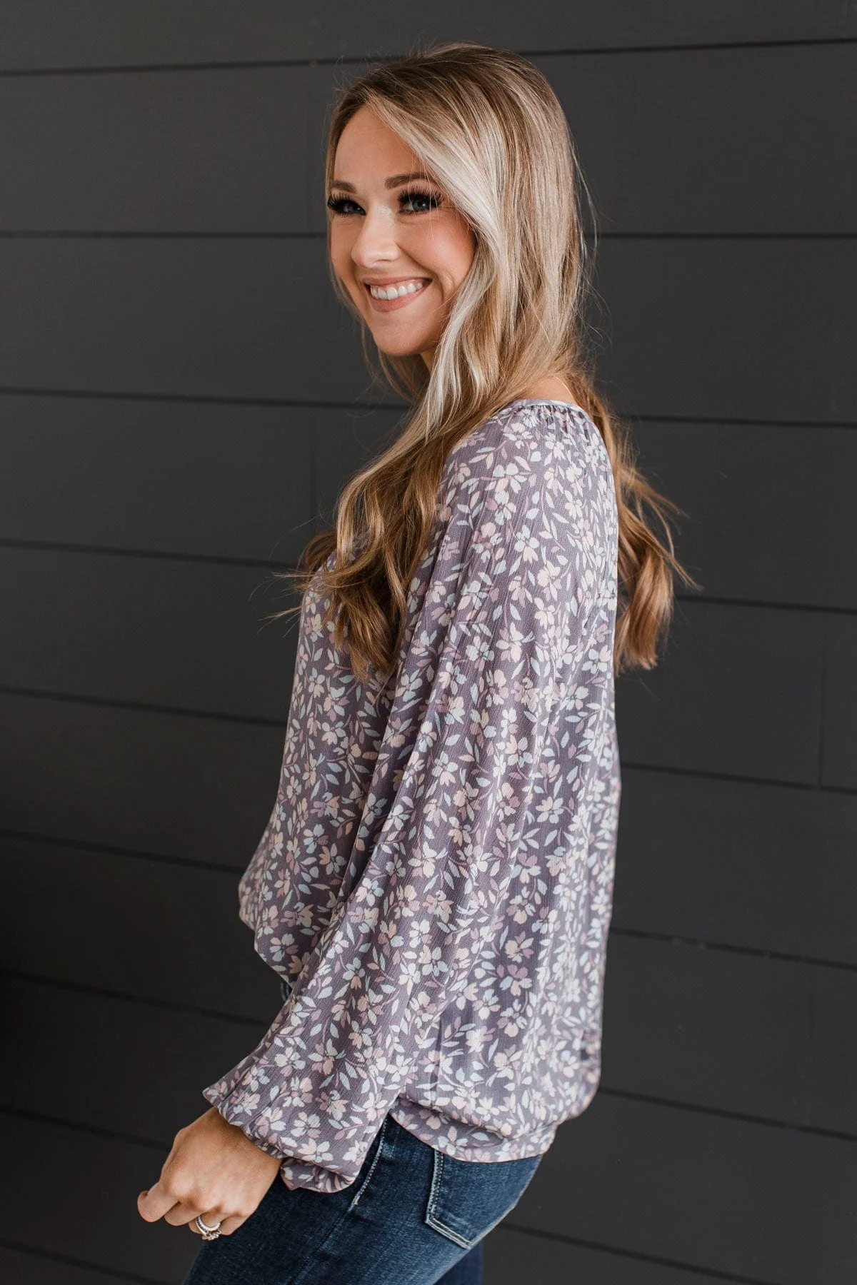 Back To Bliss Floral Blouse- Dusty Lavender - Image 6