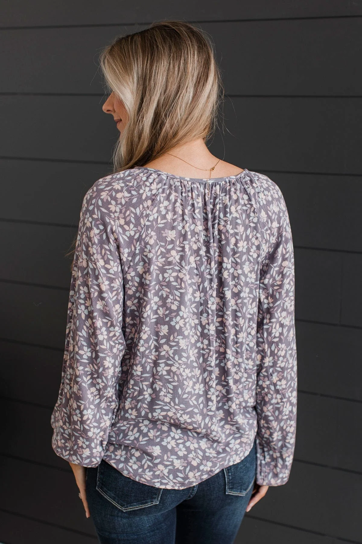 Back To Bliss Floral Blouse- Dusty Lavender - Image 7