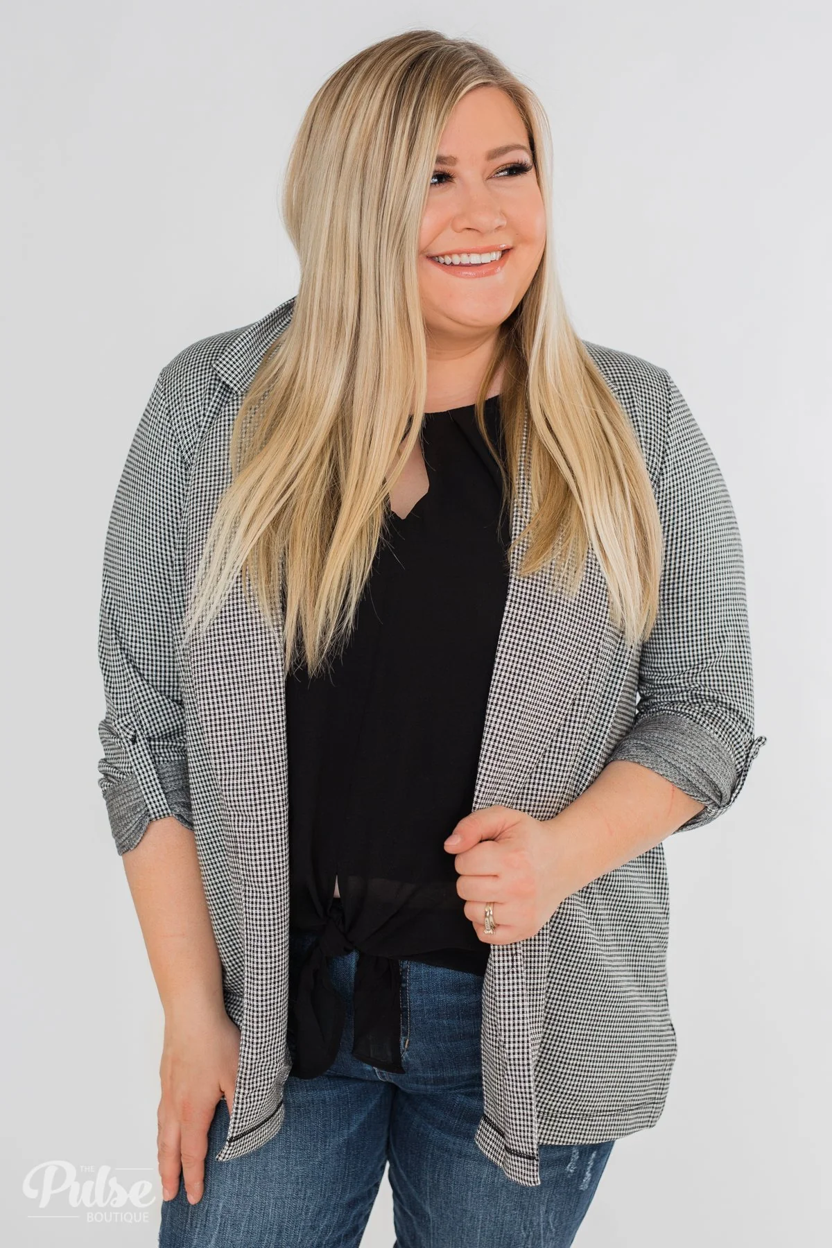 Back to Business Long Sleeve Blazer- Black - Image 8