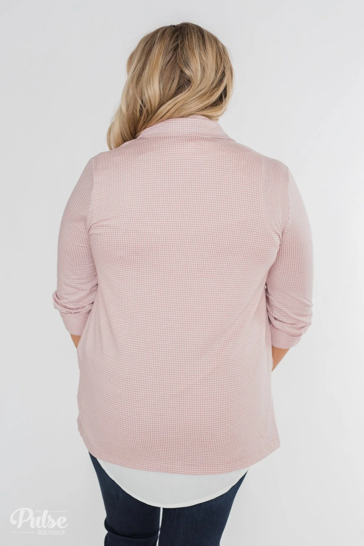 Back to Business Long Sleeve Blazer- Blush - Image 11