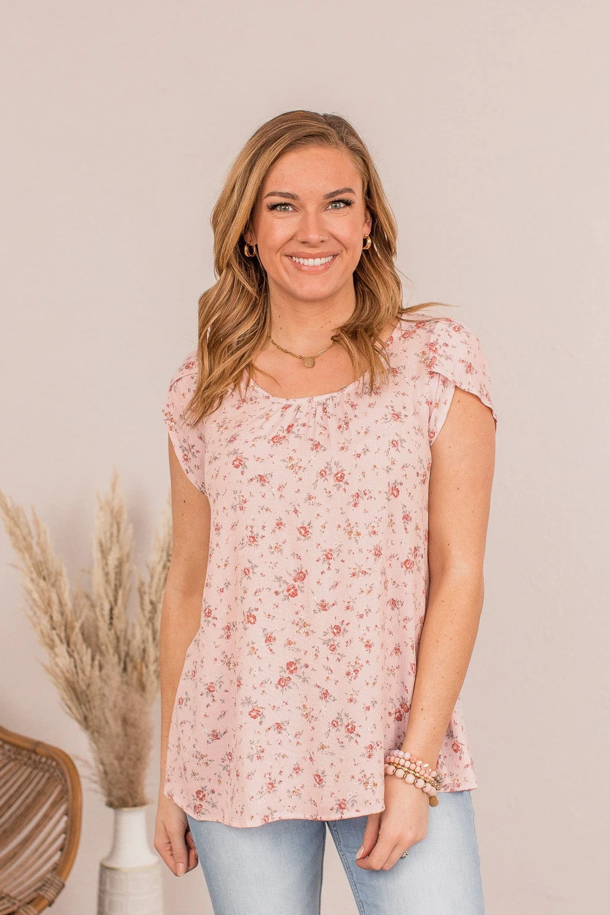 Back To The Start Floral Top- Pink