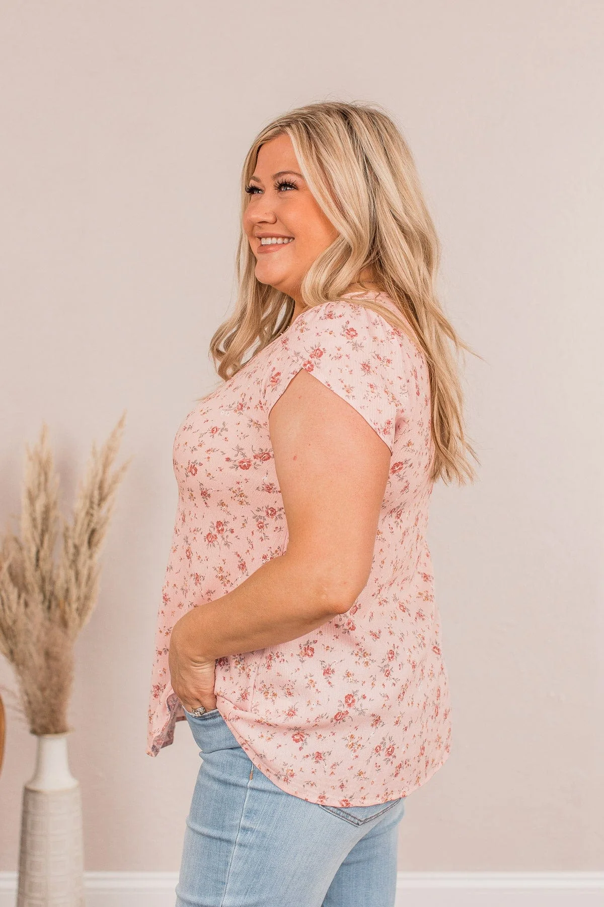 Back To The Start Floral Top- Pink - Image 6