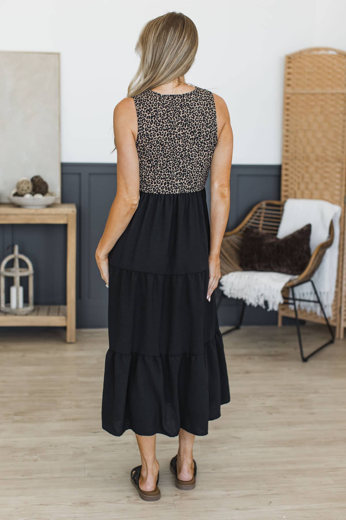 Backroad Love Story Midi Dress- Leopard & Black - Image 8