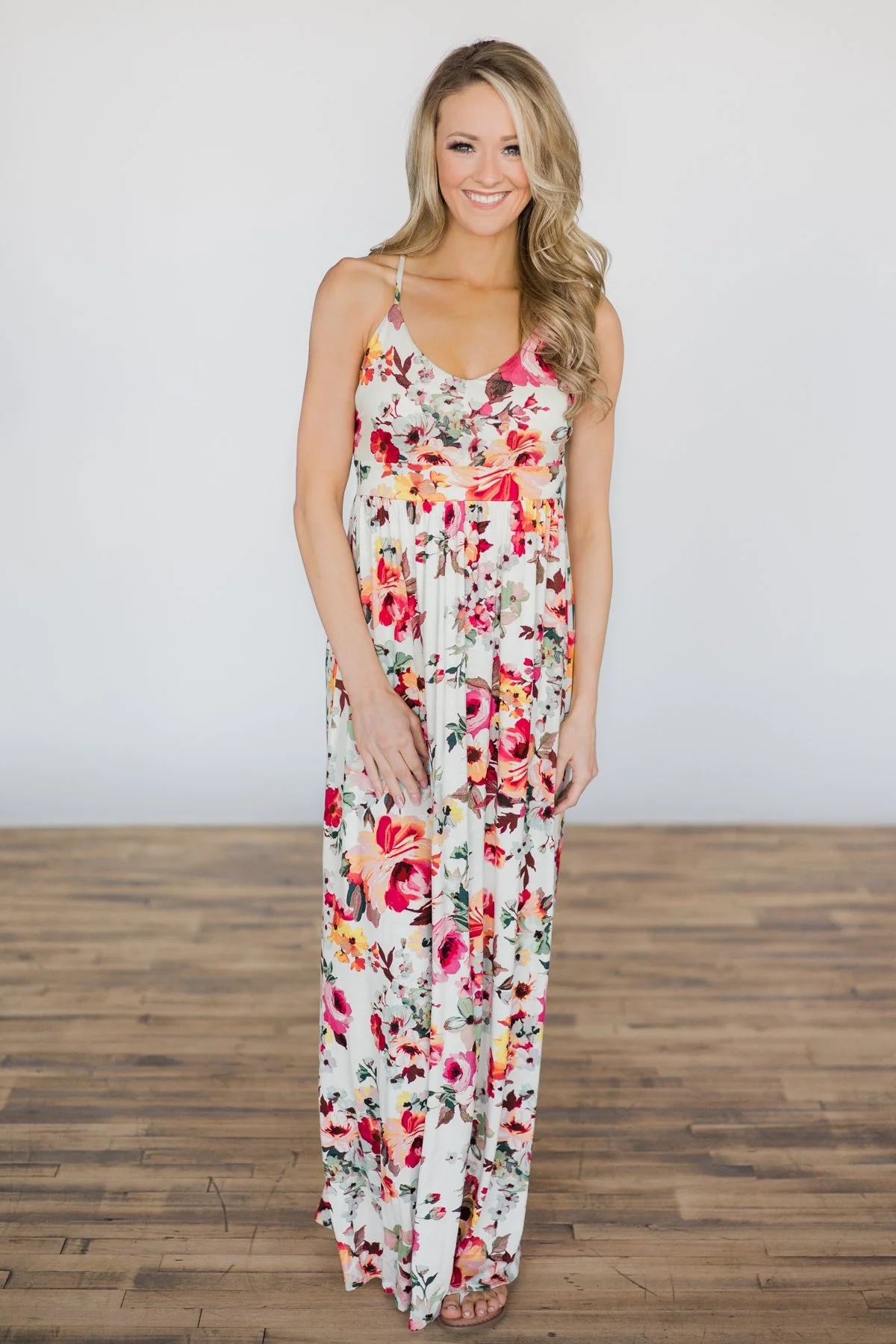 Bahama Breeze Floral Maxi Dress ~ Ivory - Image 3
