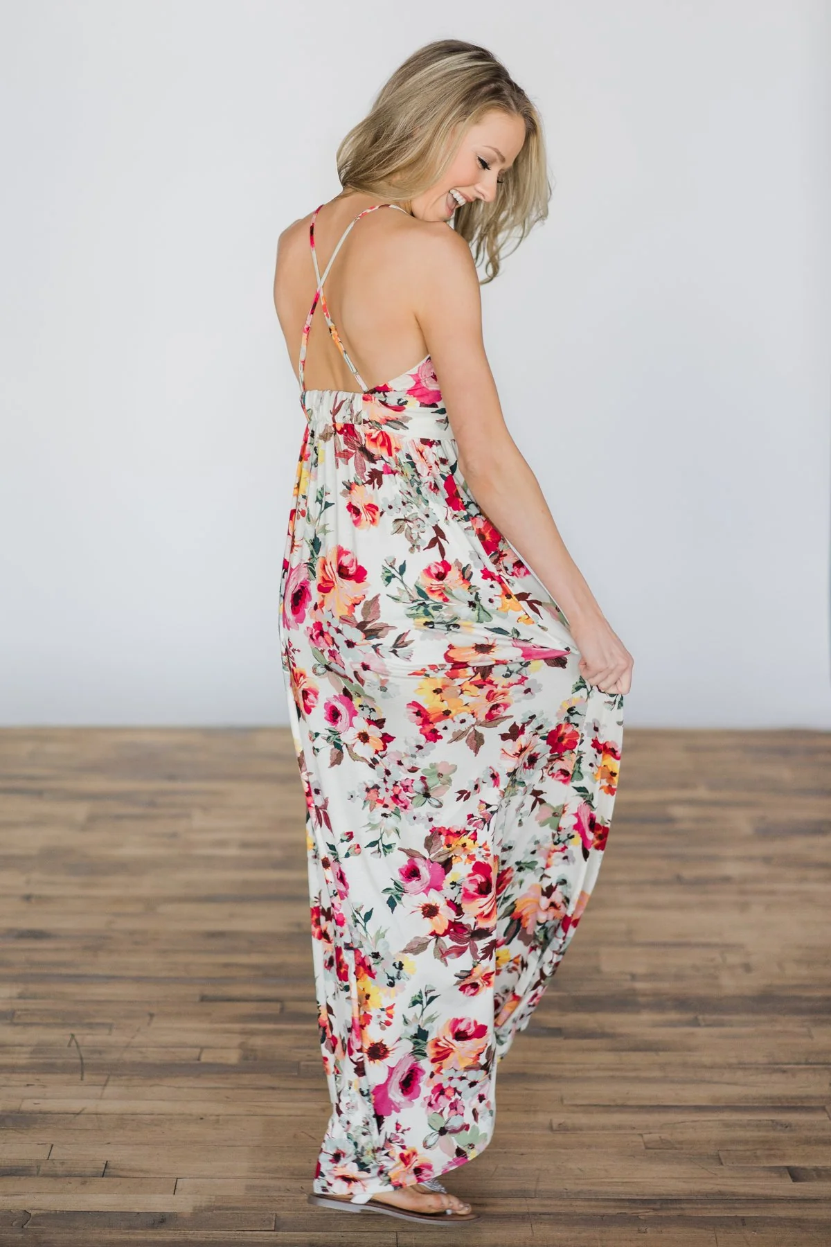 Bahama Breeze Floral Maxi Dress ~ Ivory - Image 5