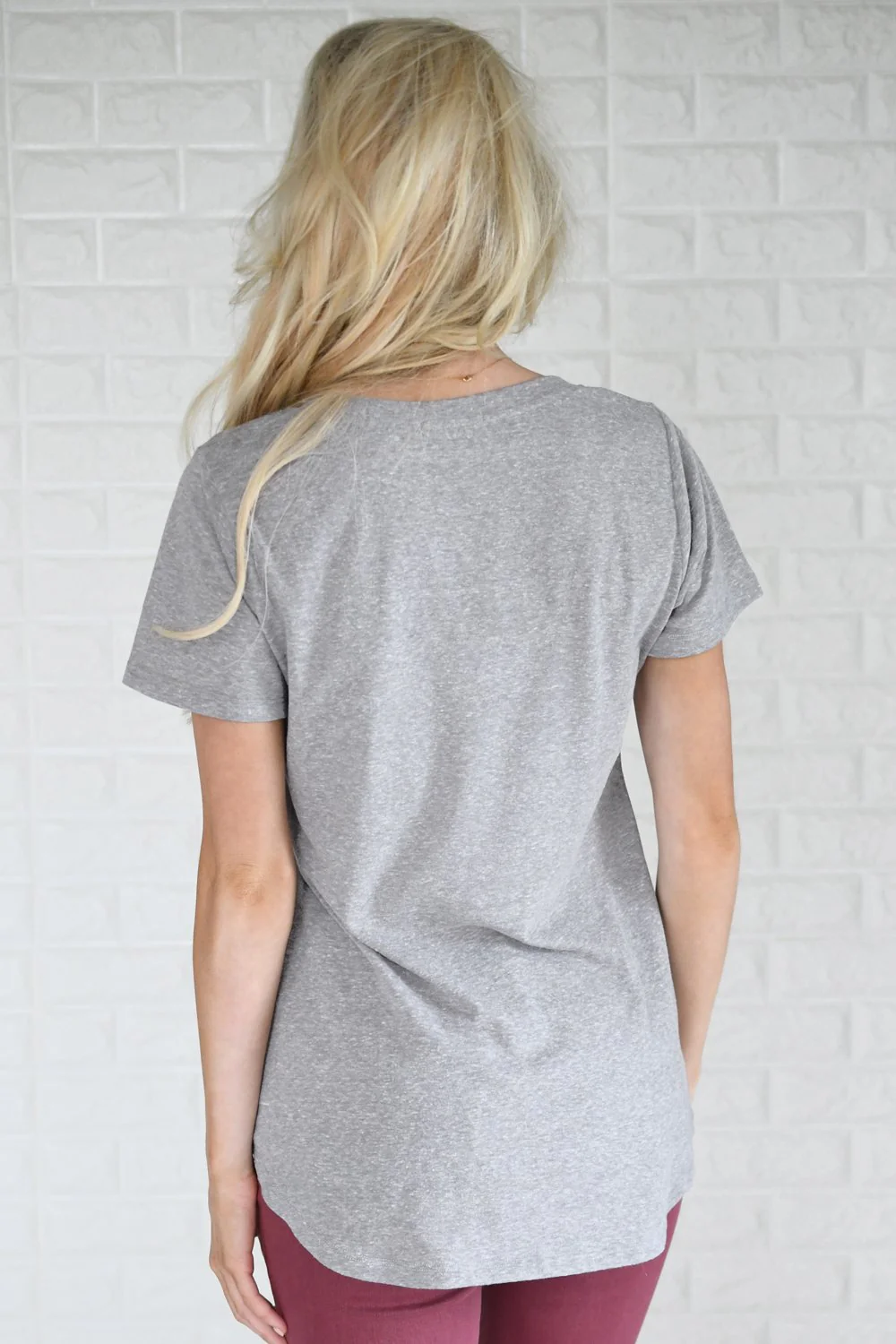 Basic Grey Pocket Tee - Image 4