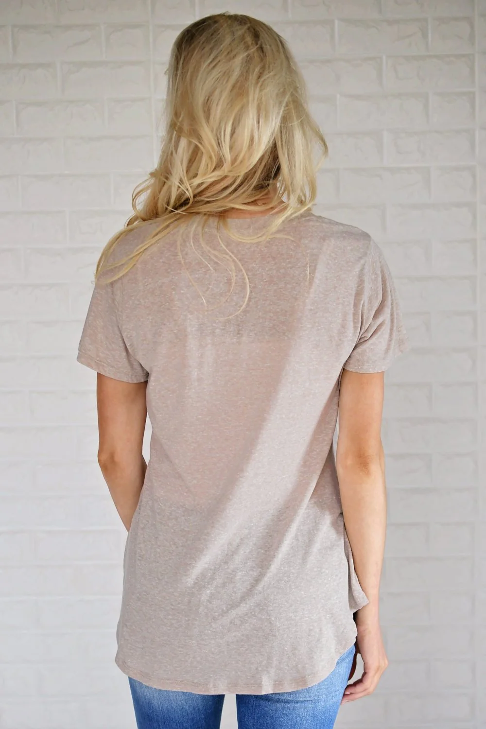 Basic Oatmeal Pocket Tee - Image 5
