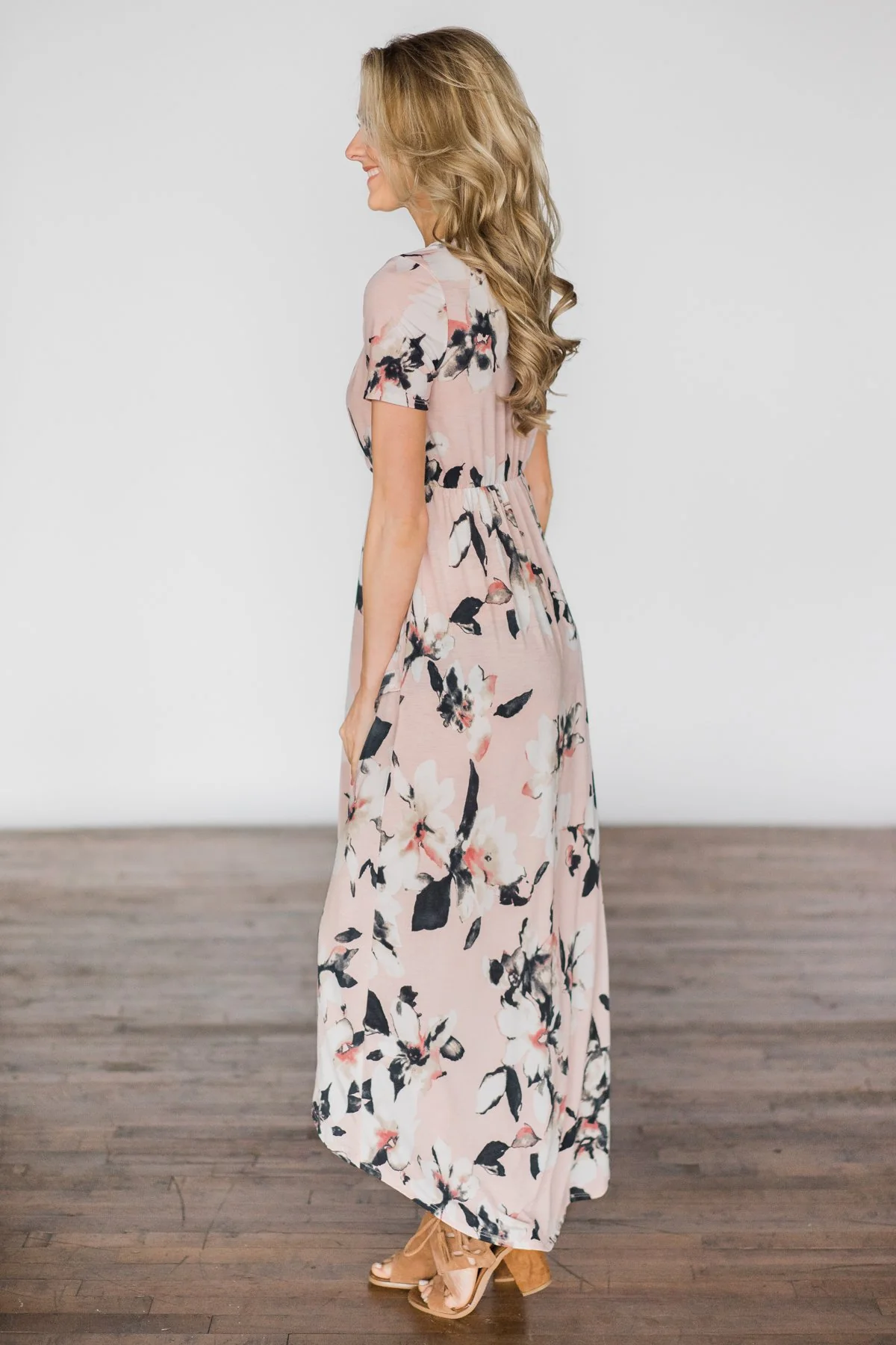 BayDream Believer ~ Pink Floral Maxi Dress - Image 4