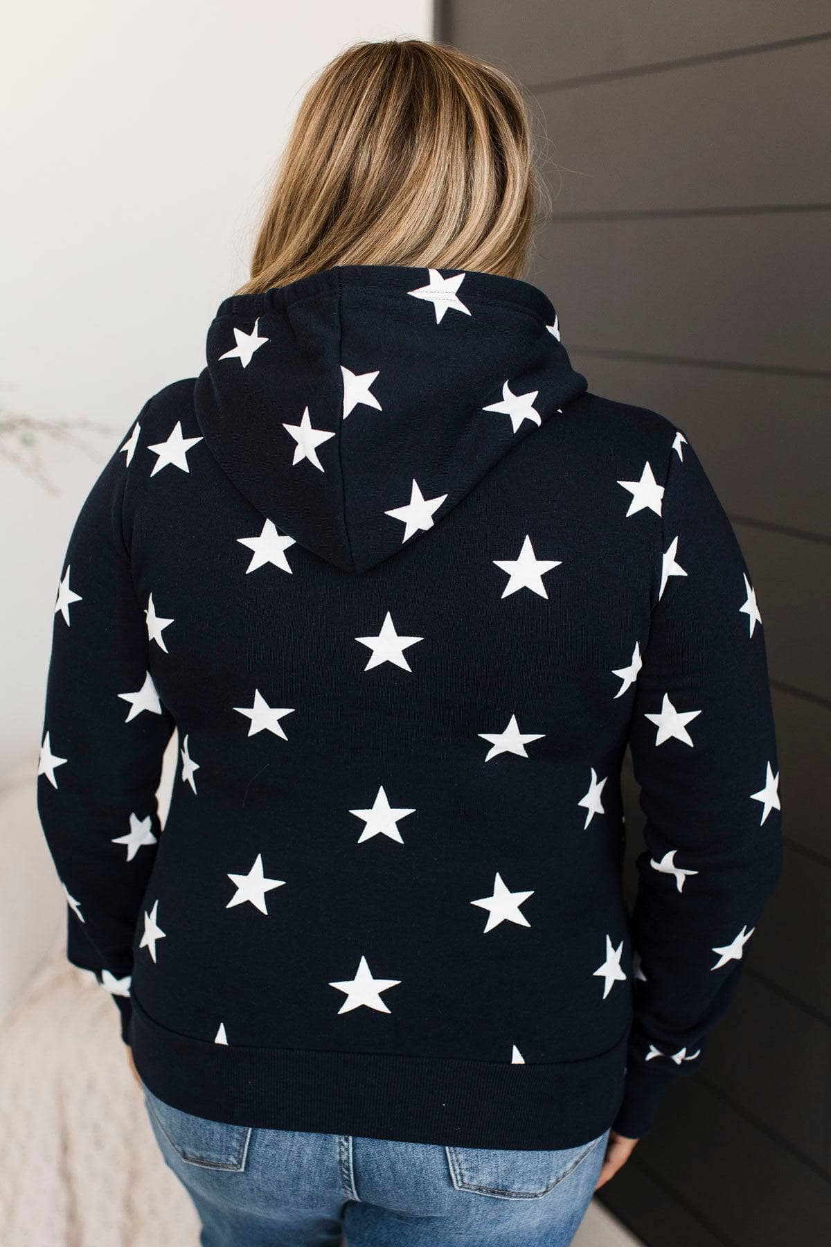 Be A Star Drawstring Hoodie- Deep Navy - Image 7