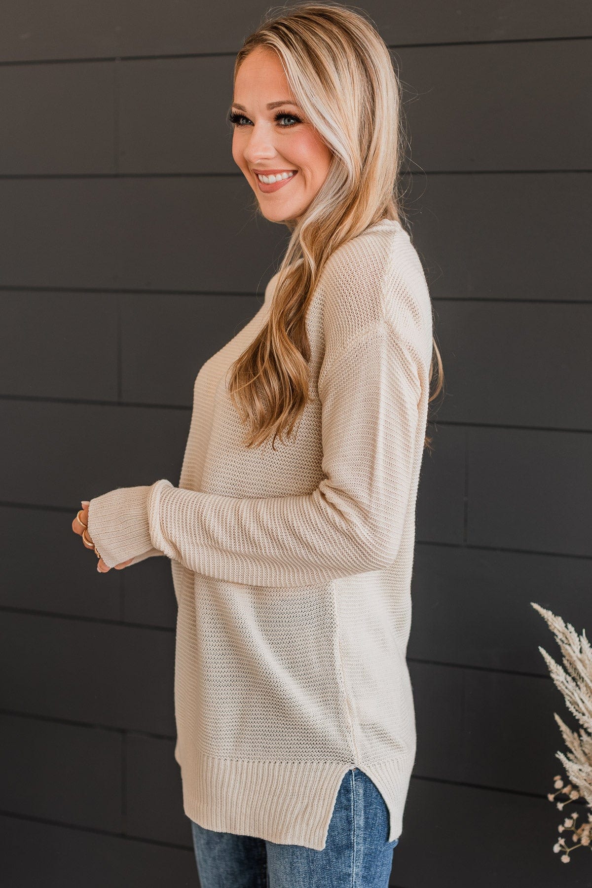 Be Fashionable Knit Sweater- Cream - Image 5
