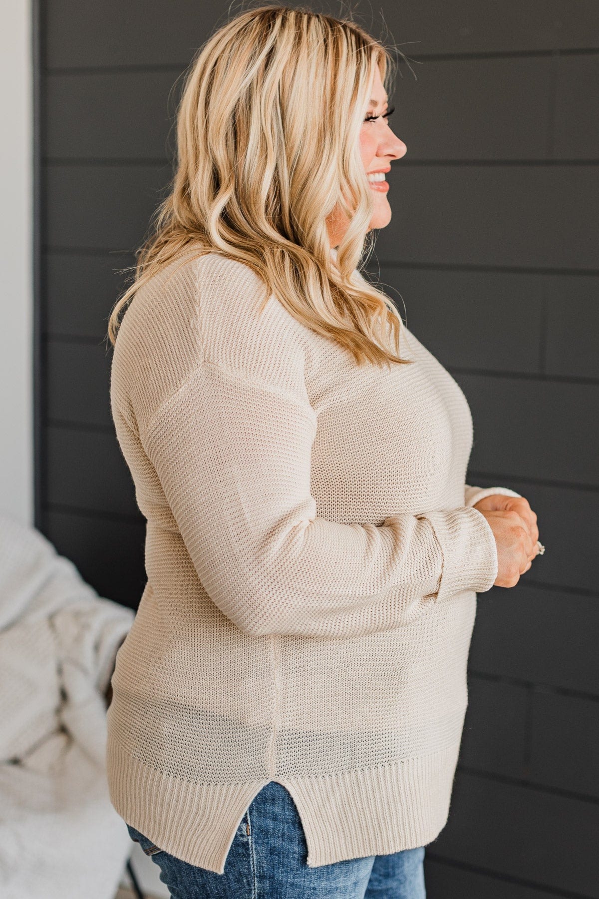 Be Fashionable Knit Sweater- Cream - Image 6