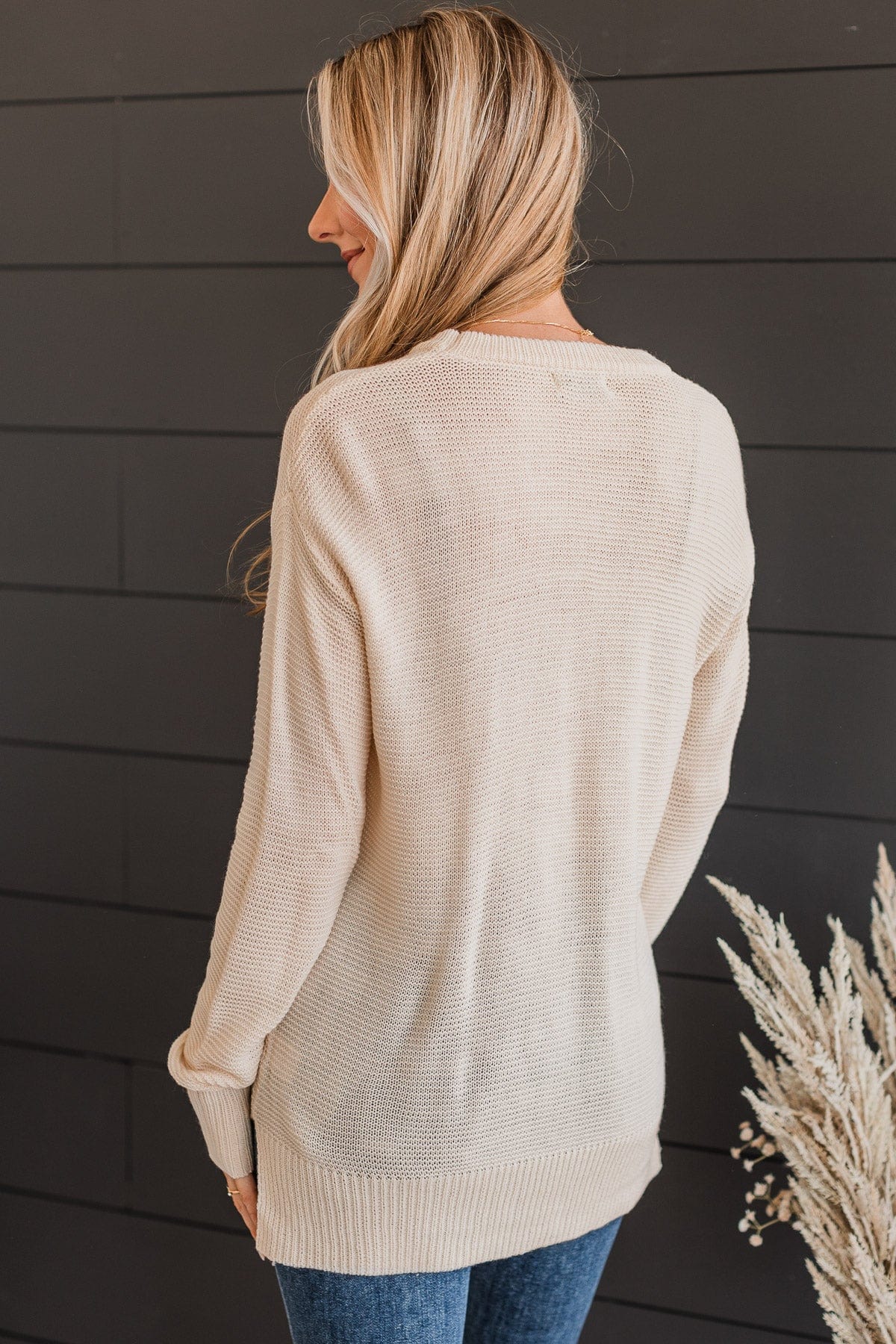 Be Fashionable Knit Sweater- Cream - Image 7