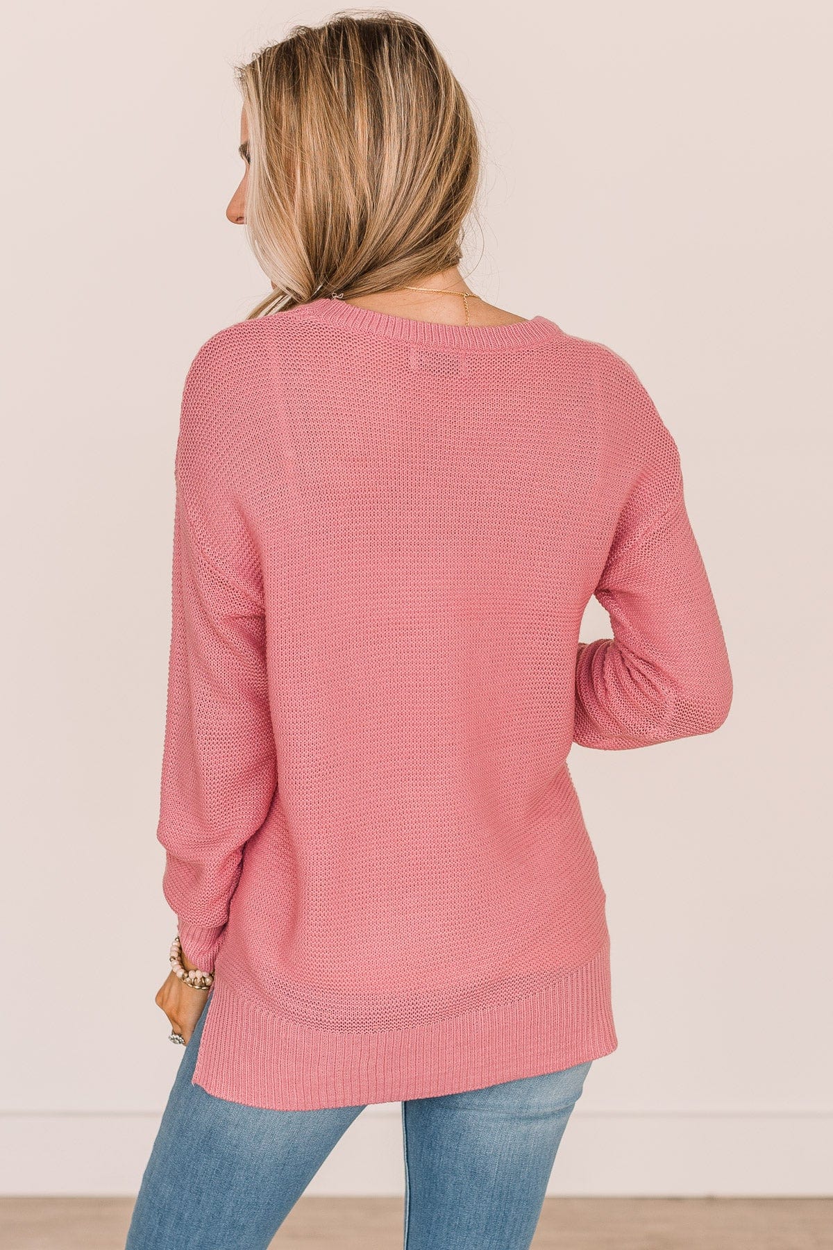 Be Fashionable Knit Sweater- Pink - Image 8