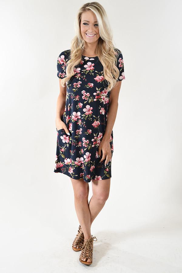 Be My Love Black Floral Dress - Image 2