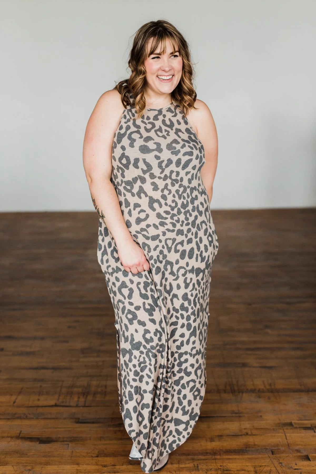 Be The Change Sleeveless Maxi Dress- Taupe - Image 11