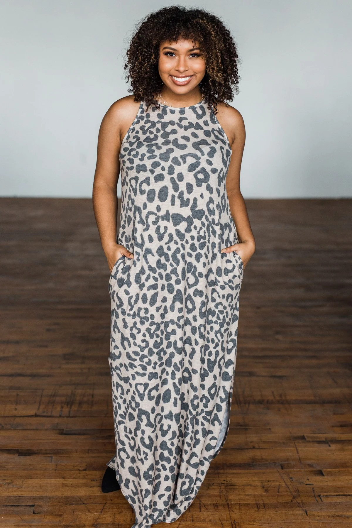 Be The Change Sleeveless Maxi Dress- Taupe - Image 8