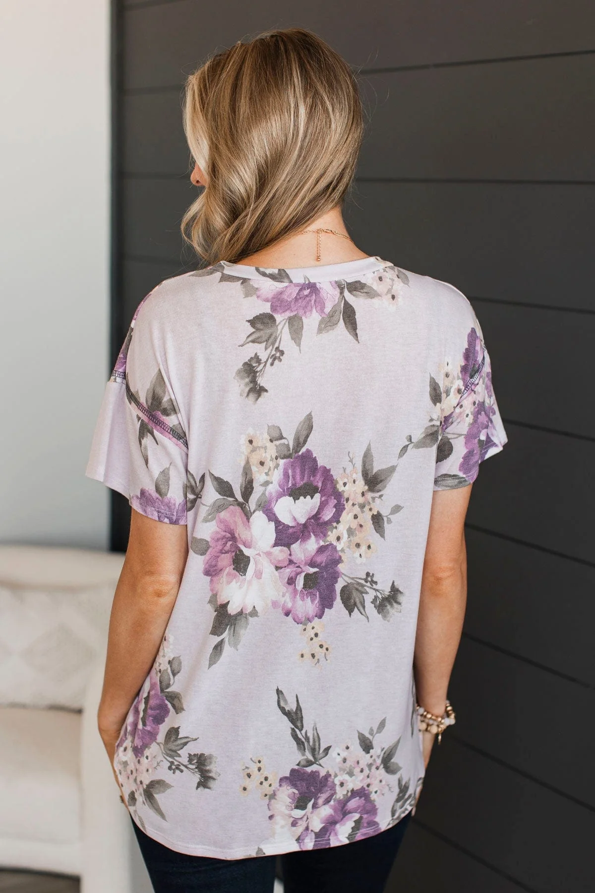 Be The One Floral Top- Lilac - Image 7