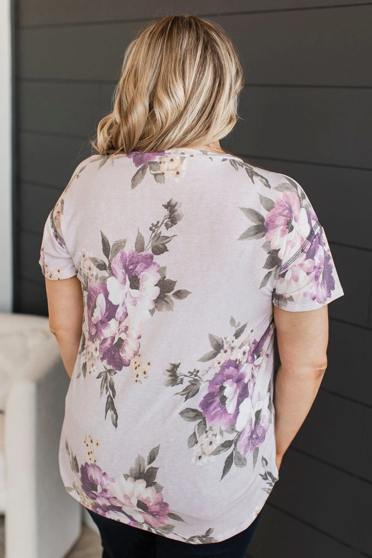 Be The One Floral Top- Lilac - Image 8