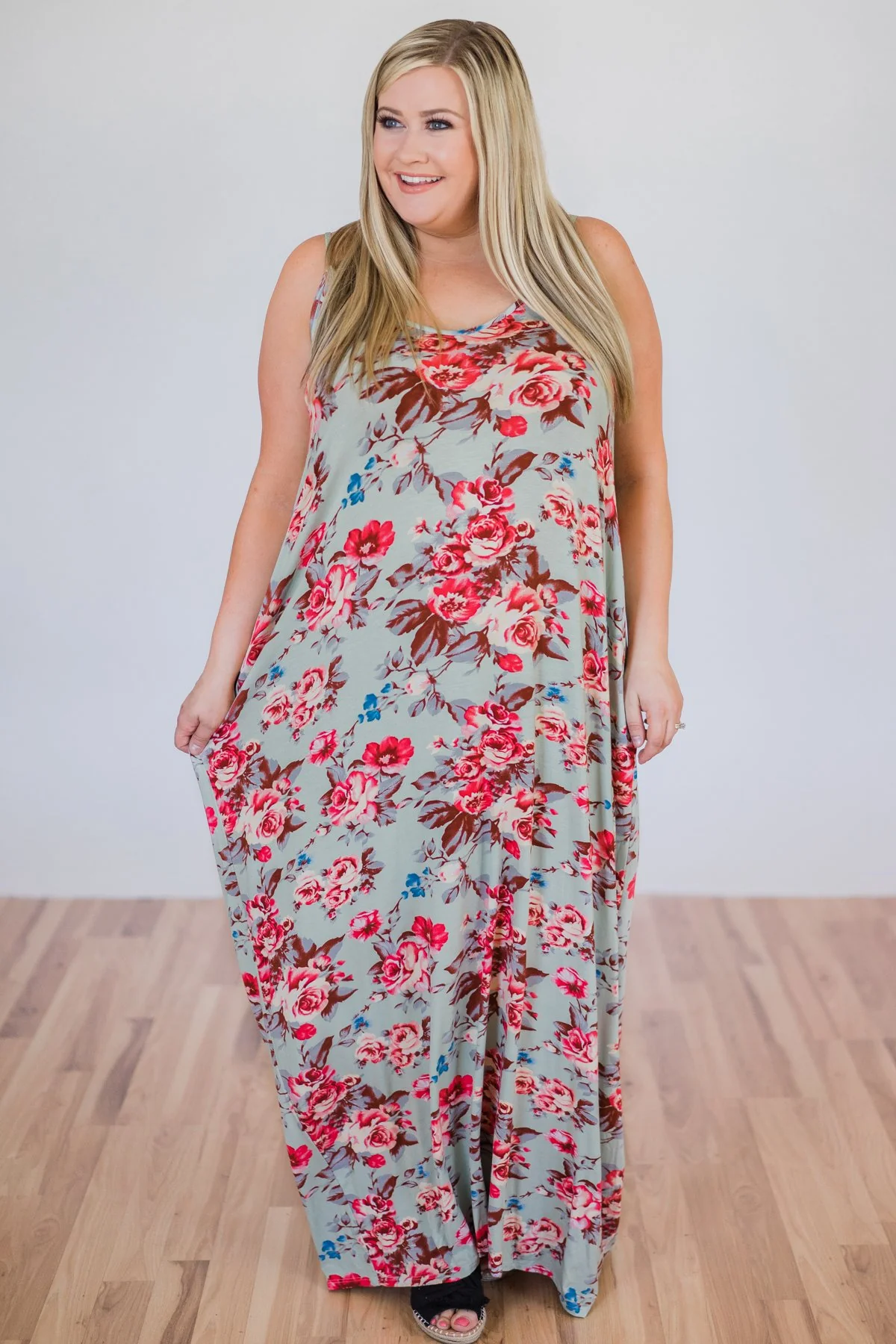 Beach Breeze Maxi Dress- Sage - Image 2