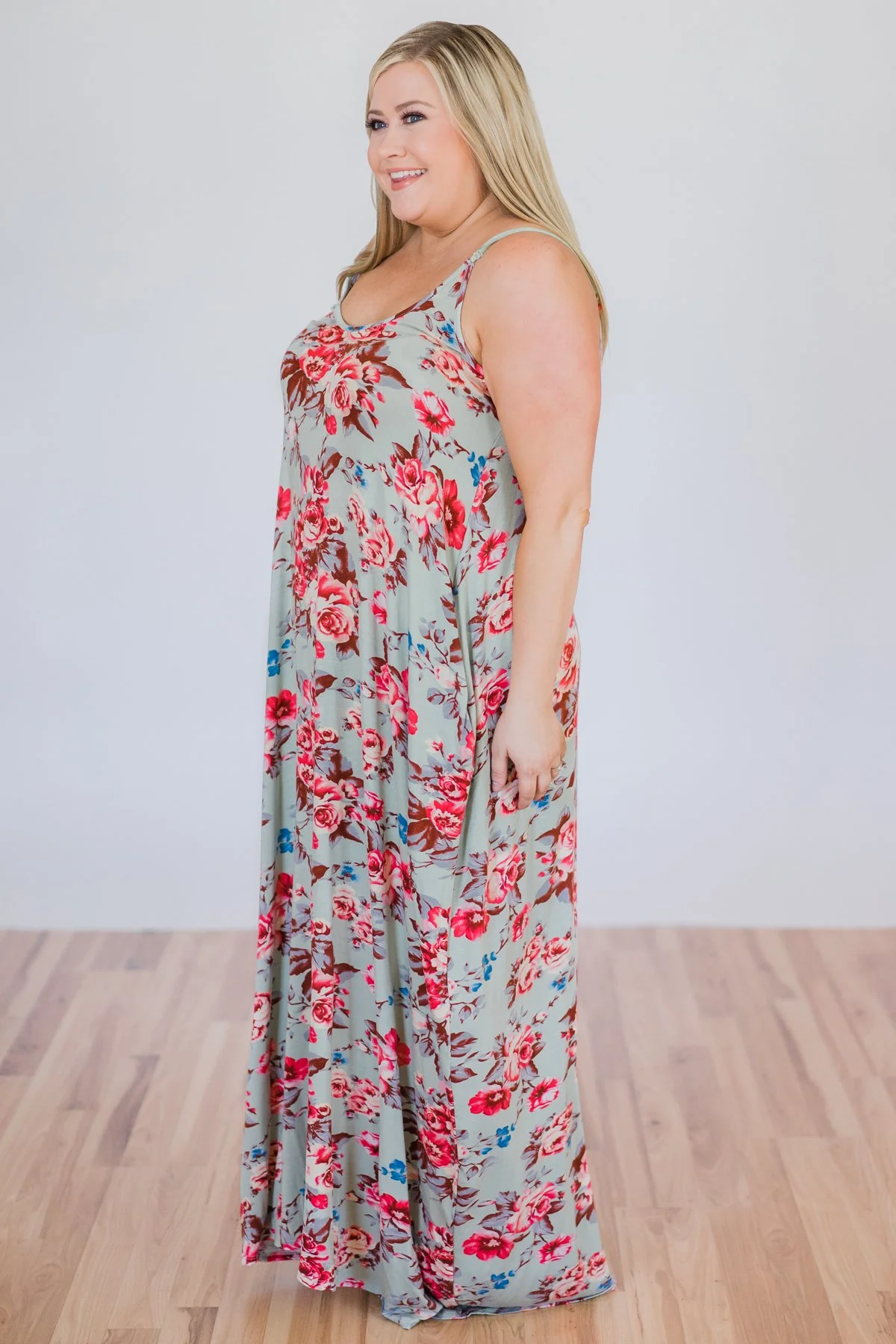 Beach Breeze Maxi Dress- Sage - Image 4