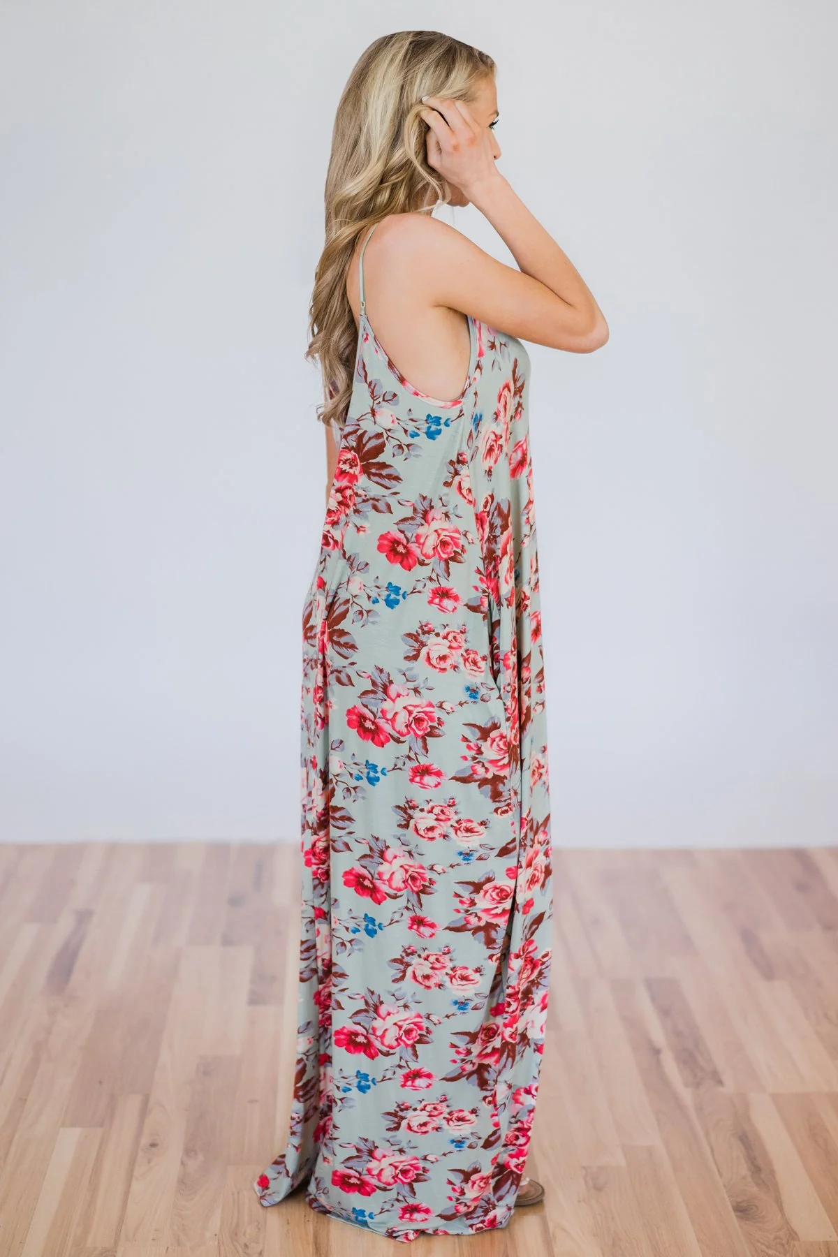 Beach Breeze Maxi Dress- Sage - Image 7