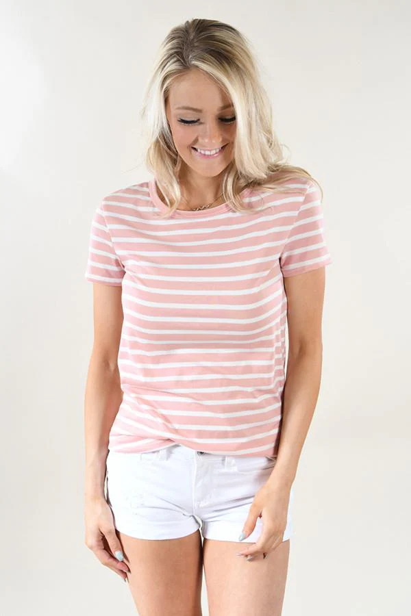 Beach Life Striped Top ~ Soft Pink - Image 4