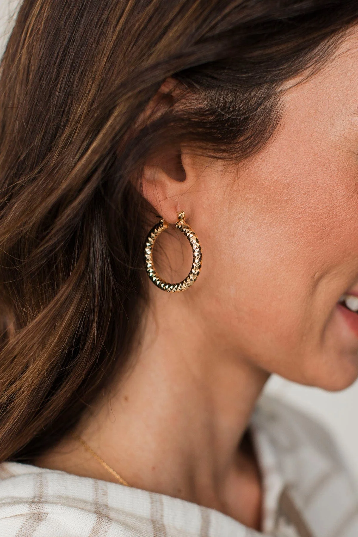 Beaming With Pride Hoop Earrings- Gold