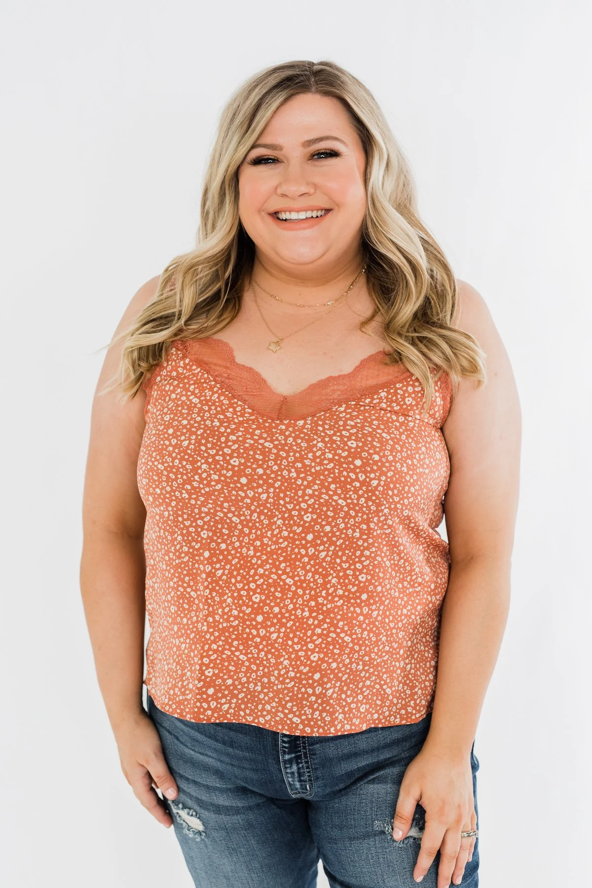 Beautiful Adventures Animal Print Shift Tank- Clay - Image 2