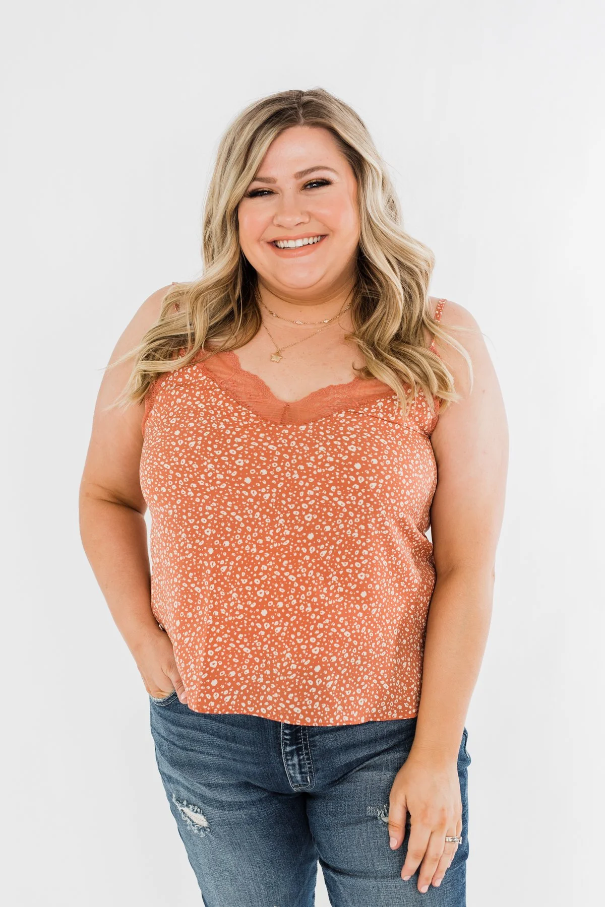 Beautiful Adventures Animal Print Shift Tank- Clay - Image 4