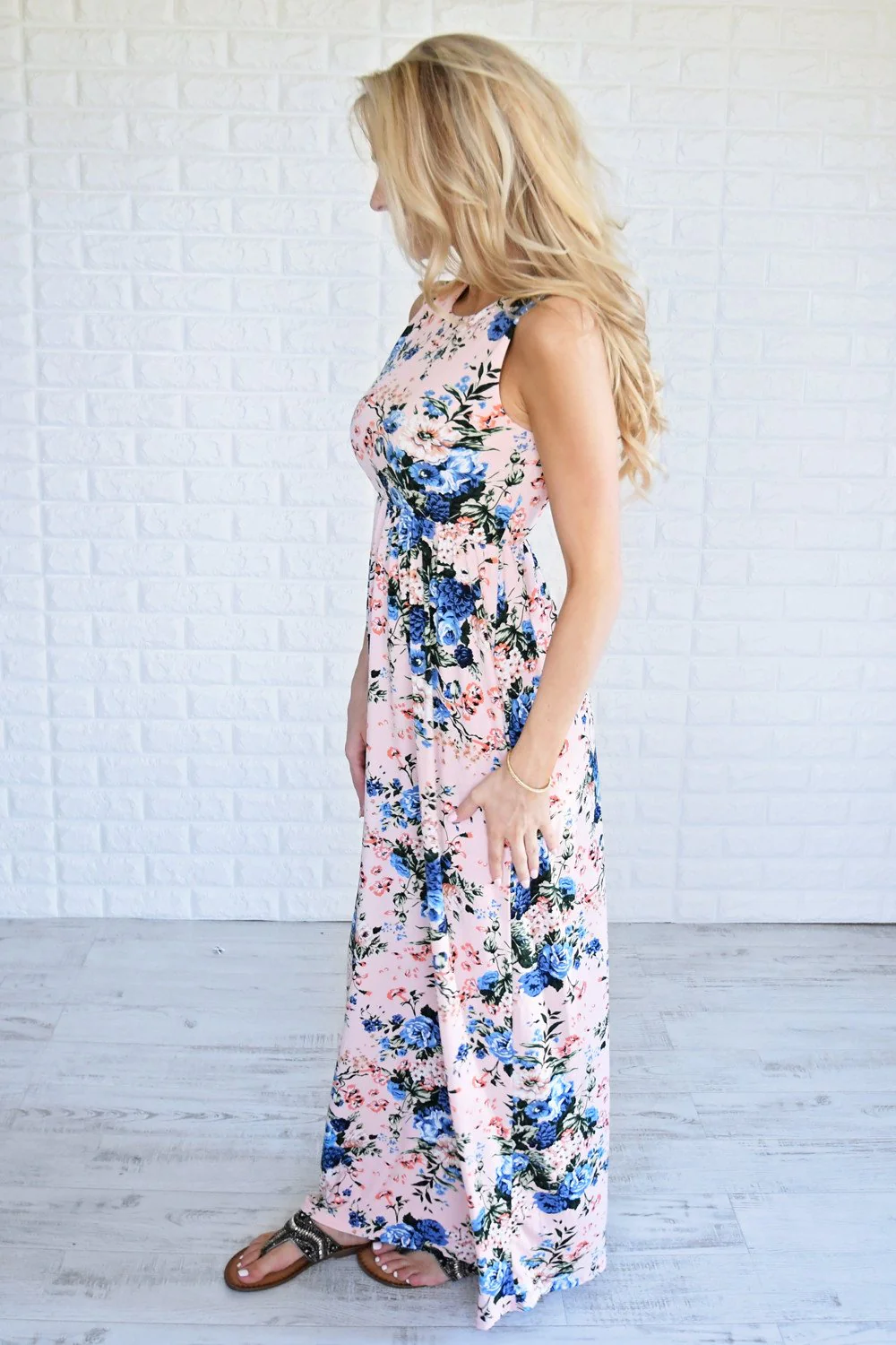 Beautiful Bouquet Floral Maxi Dress ~ Pink - Image 10