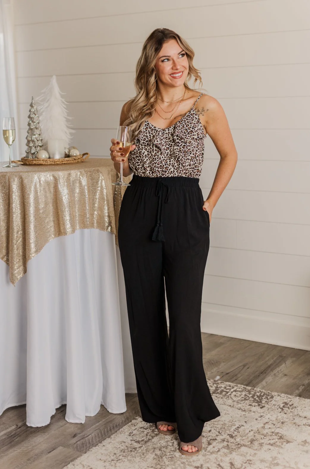 Beautiful By Nature Leopard Jumpsuit- Natural & Black - Image 3